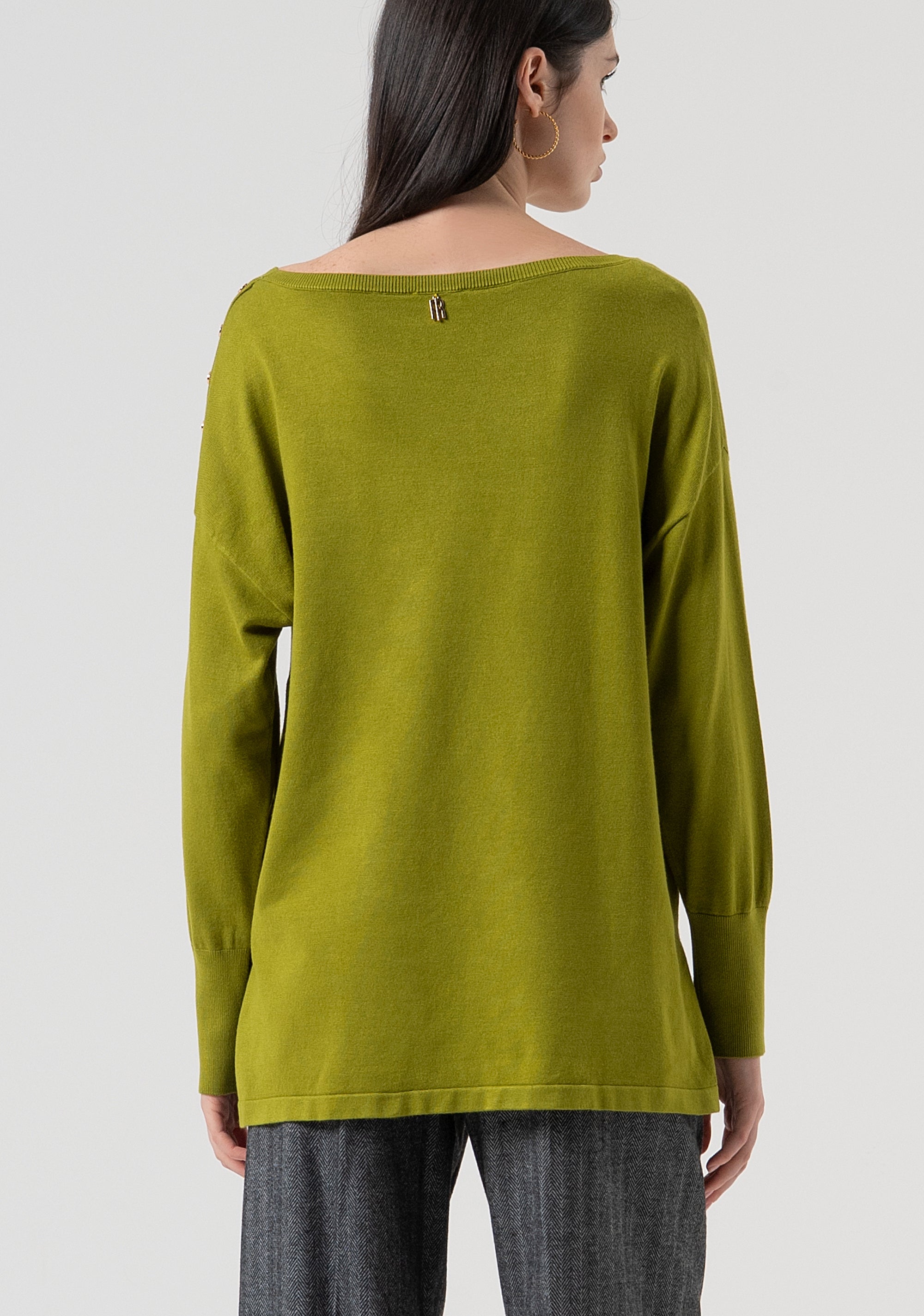Maglia regular con scollo a barca FR25WT7003K42101-813 Fracomina