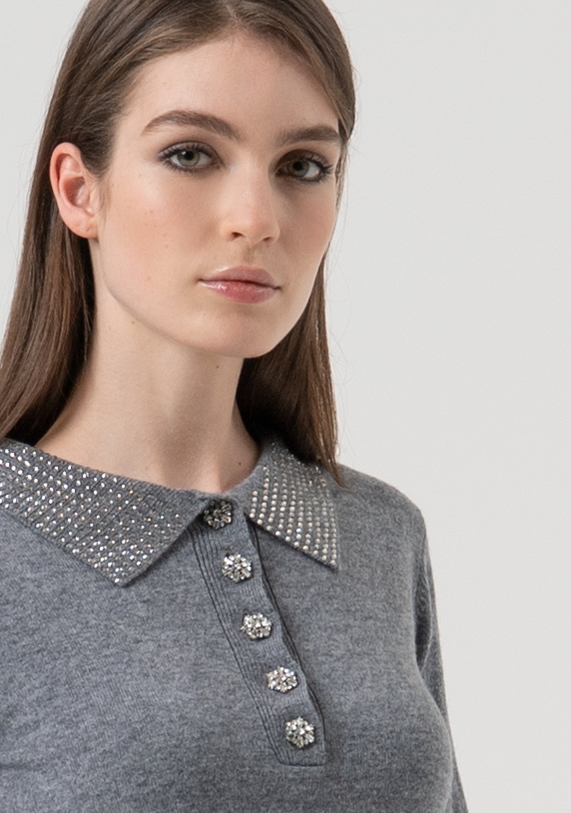 Polo regular in maglia con lana e cashmere FR25WT7005K53201-159 Fracomina