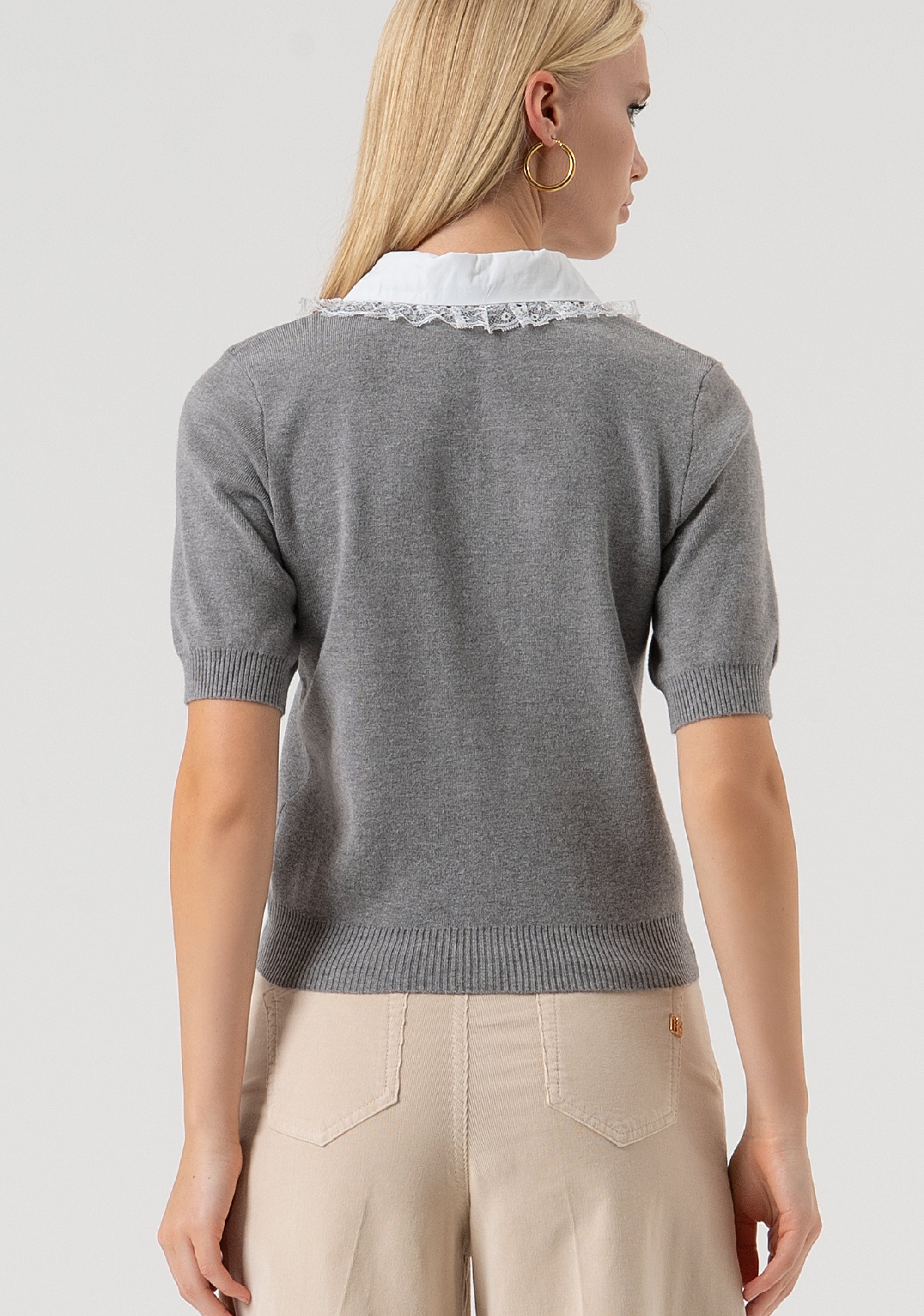 Maglia regular con maniche corte FR25WT7006K50401-T65 Fracomina