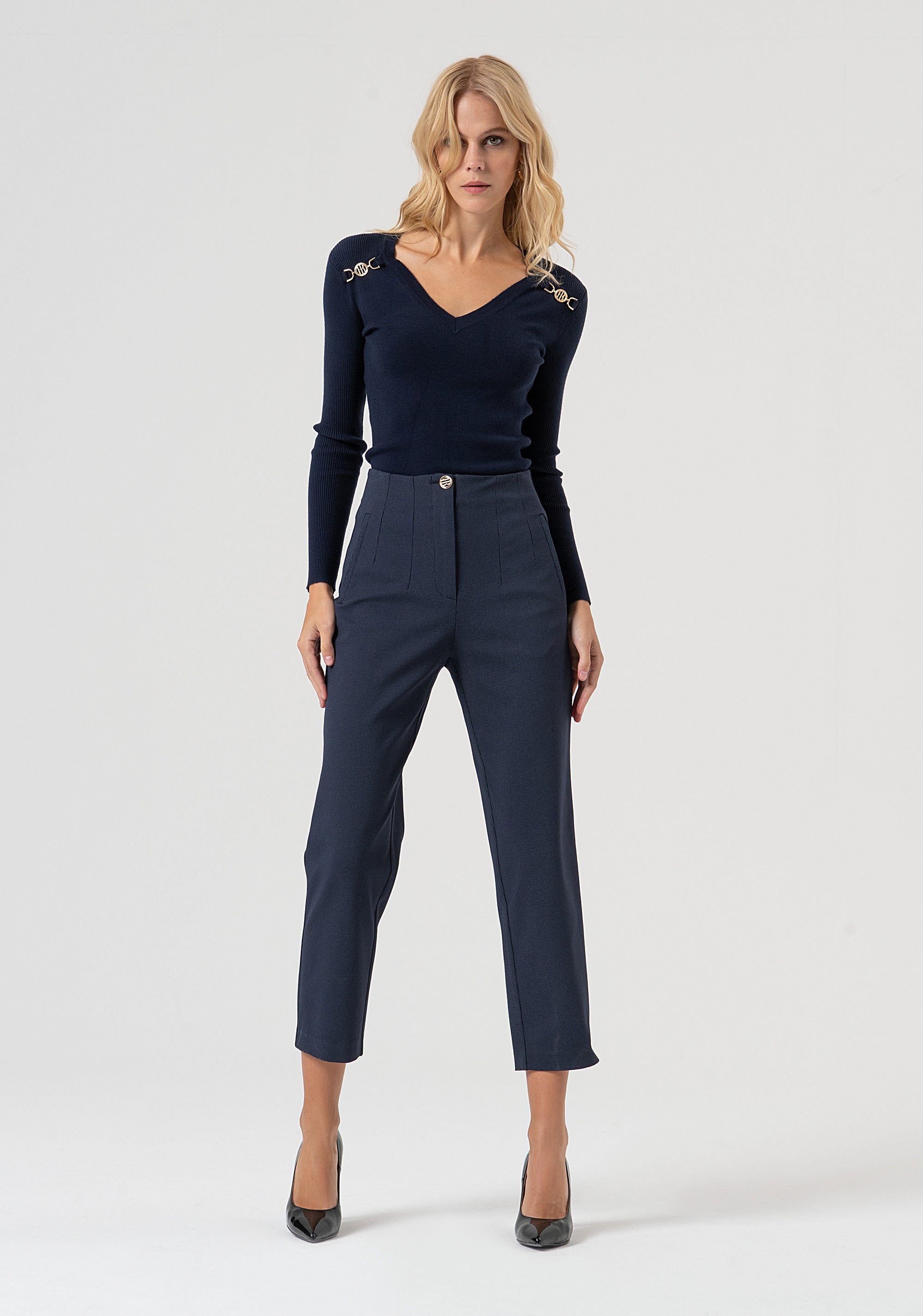 Maglia slim a costine FR25WT7025K43301-117 Fracomina