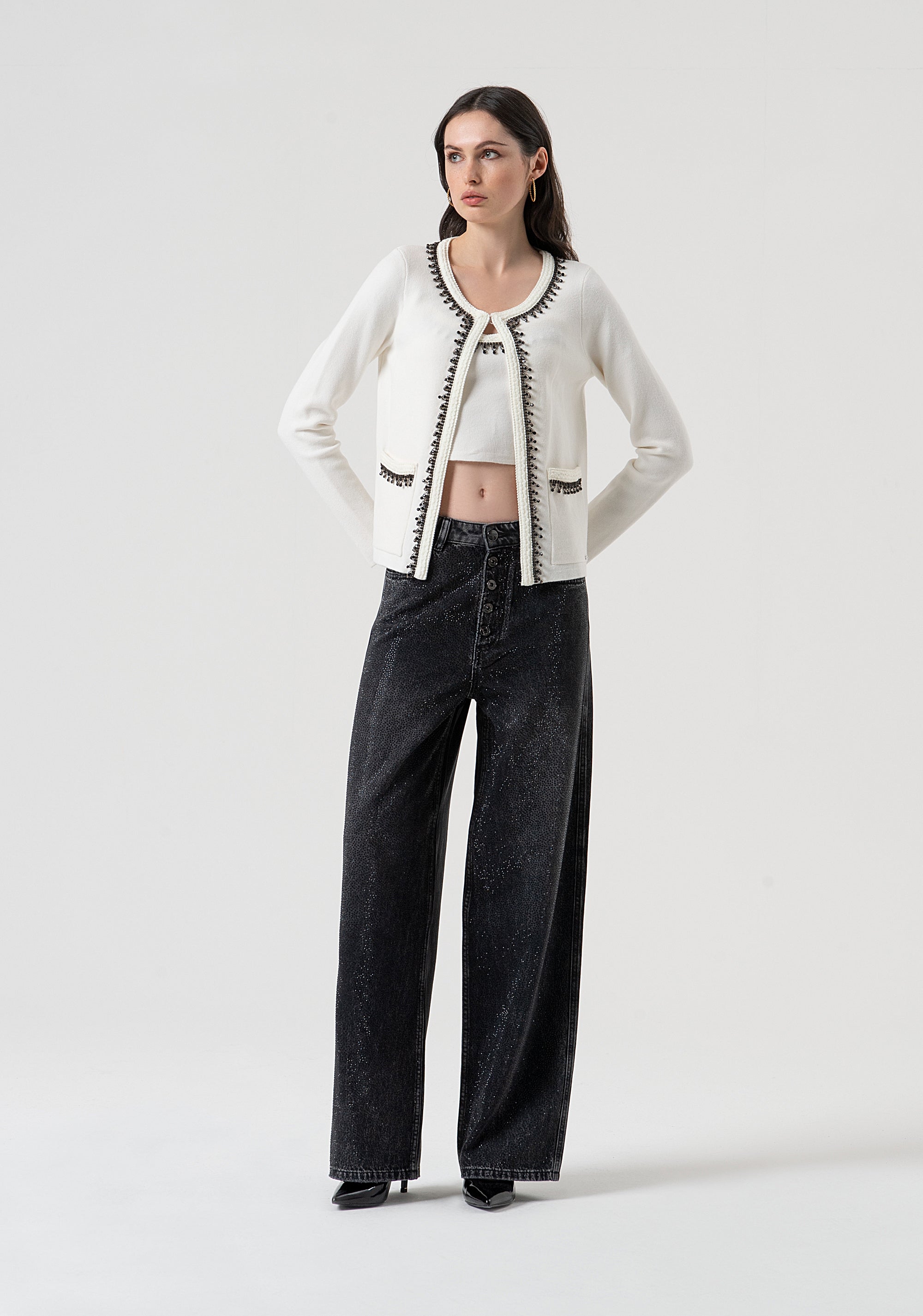 Cardigan regular aperto FR25WT8009K50401-108 Fracomina