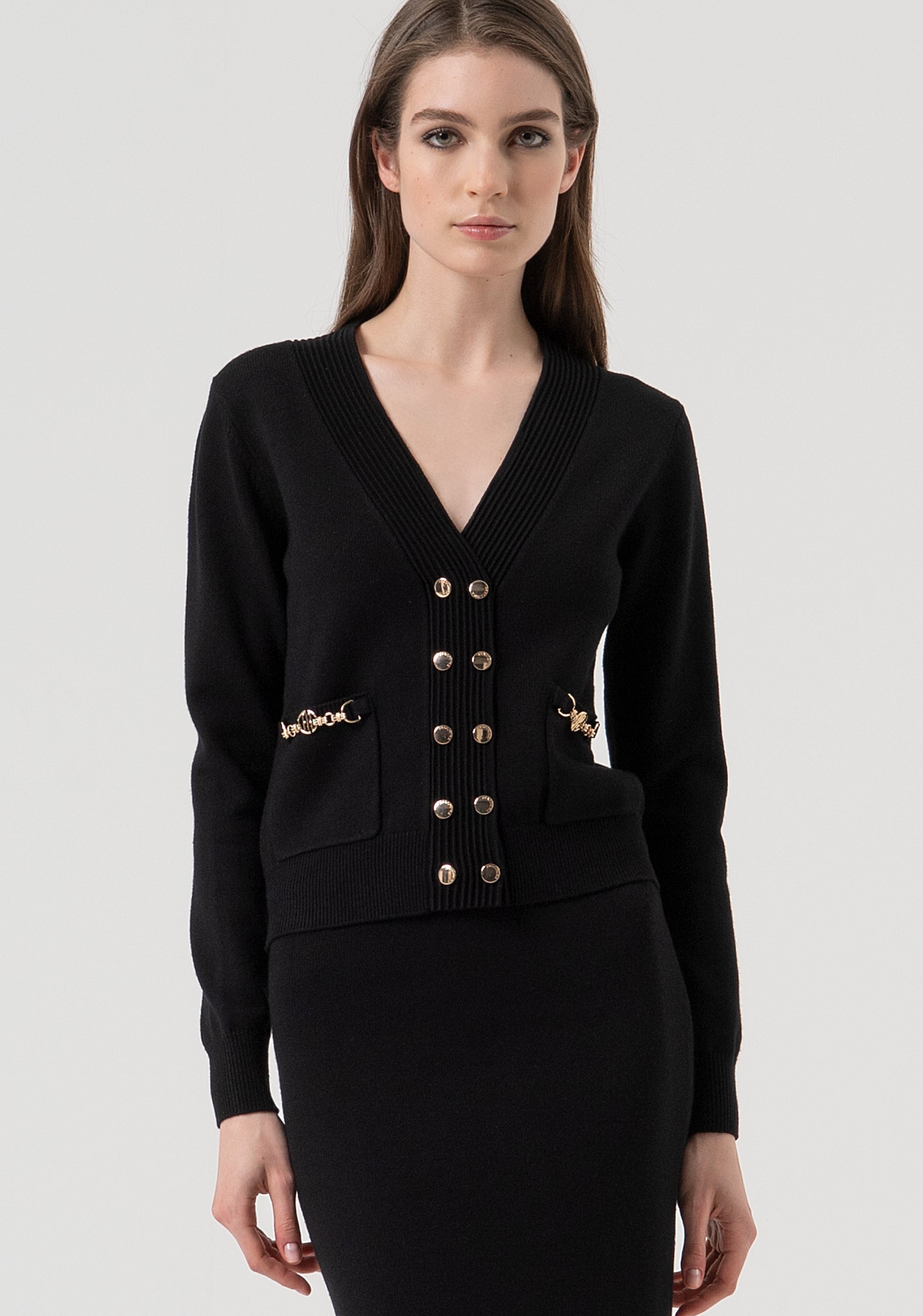 Cardigan regular doppiopetto FR25WT8010K55601-053 Fracomina