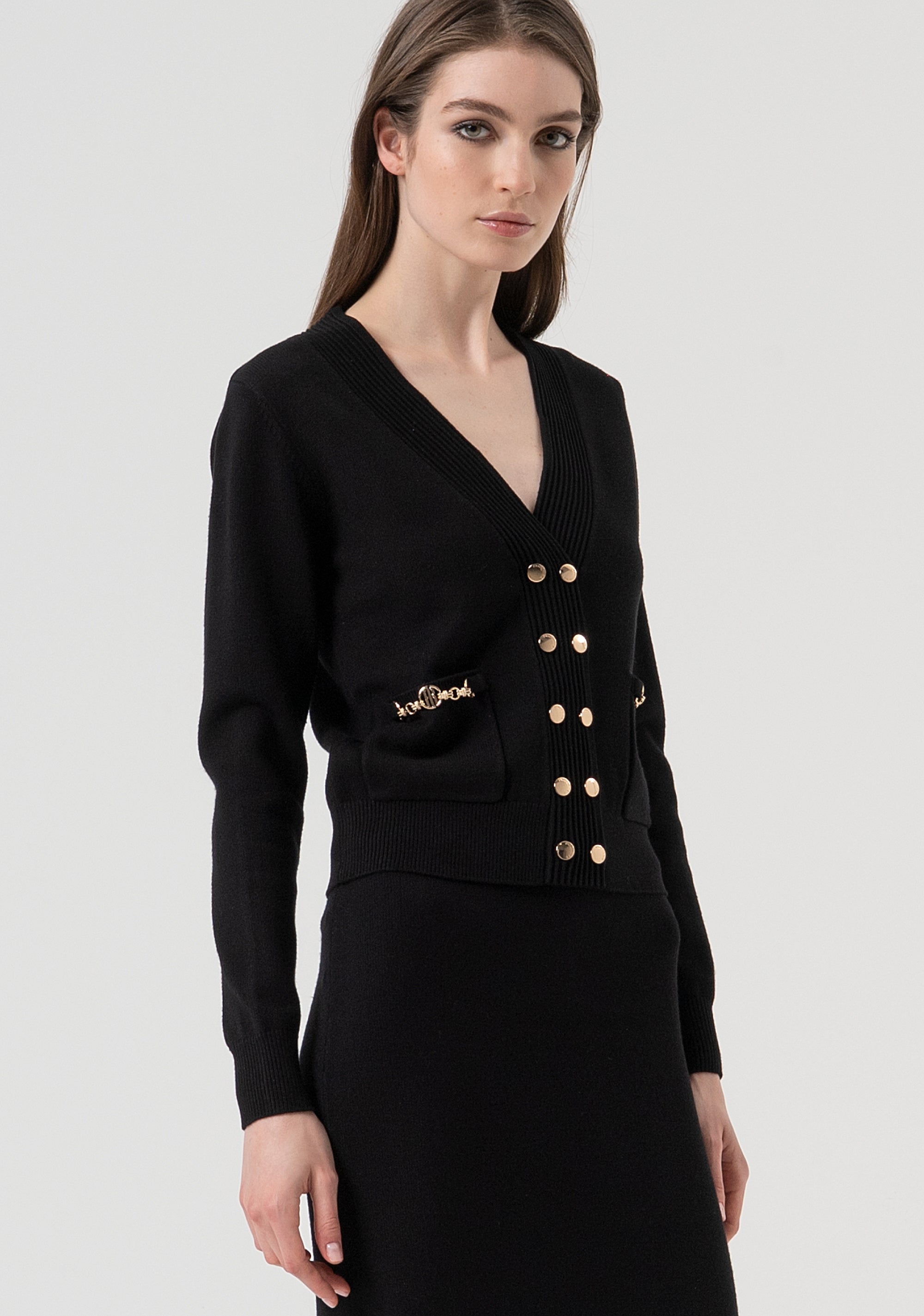 Cardigan regular doppiopetto FR25WT8010K55601-053 Fracomina