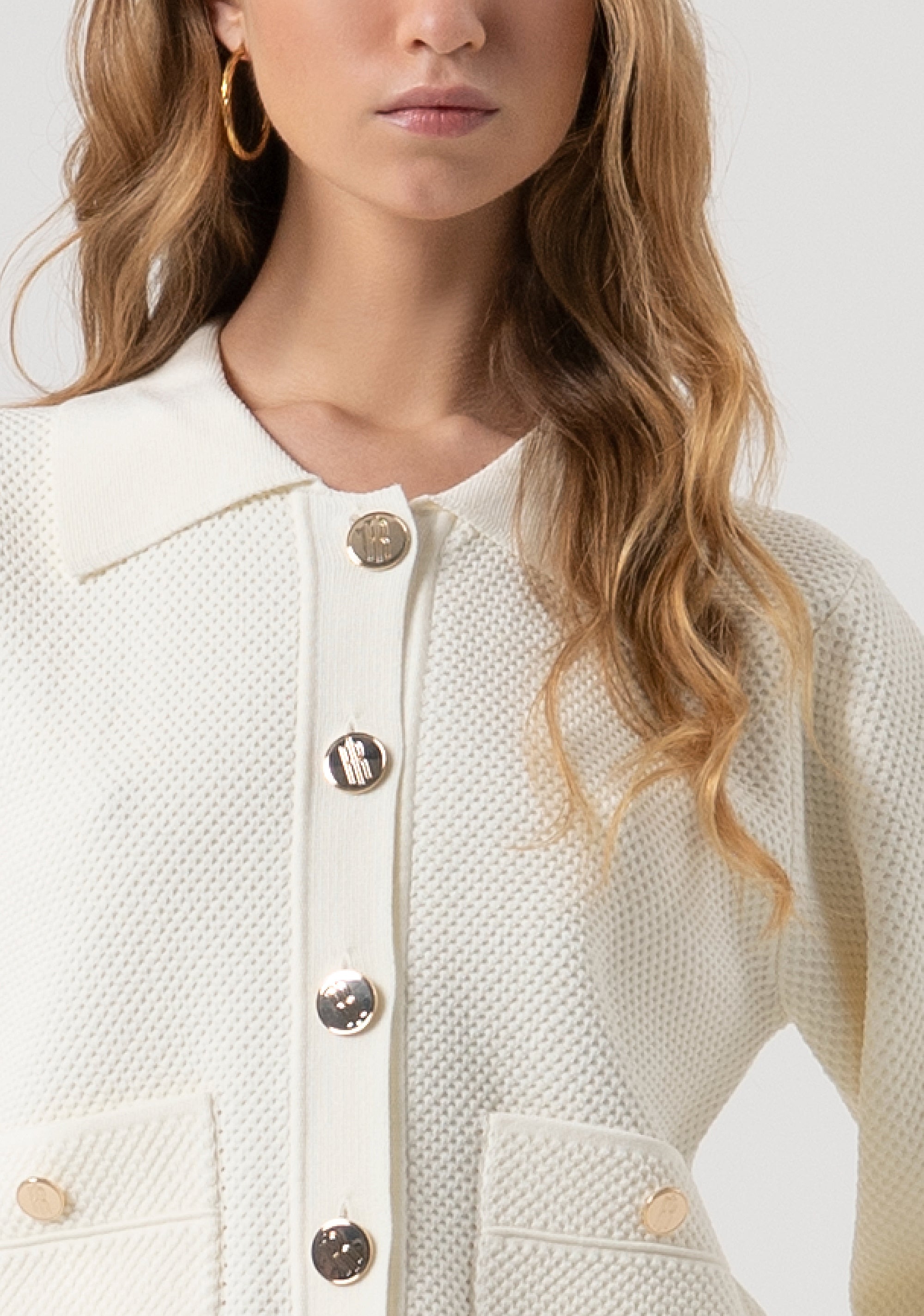 Giacca regular in maglia con punto riso FR25WT8017K55301-108 Fracomina