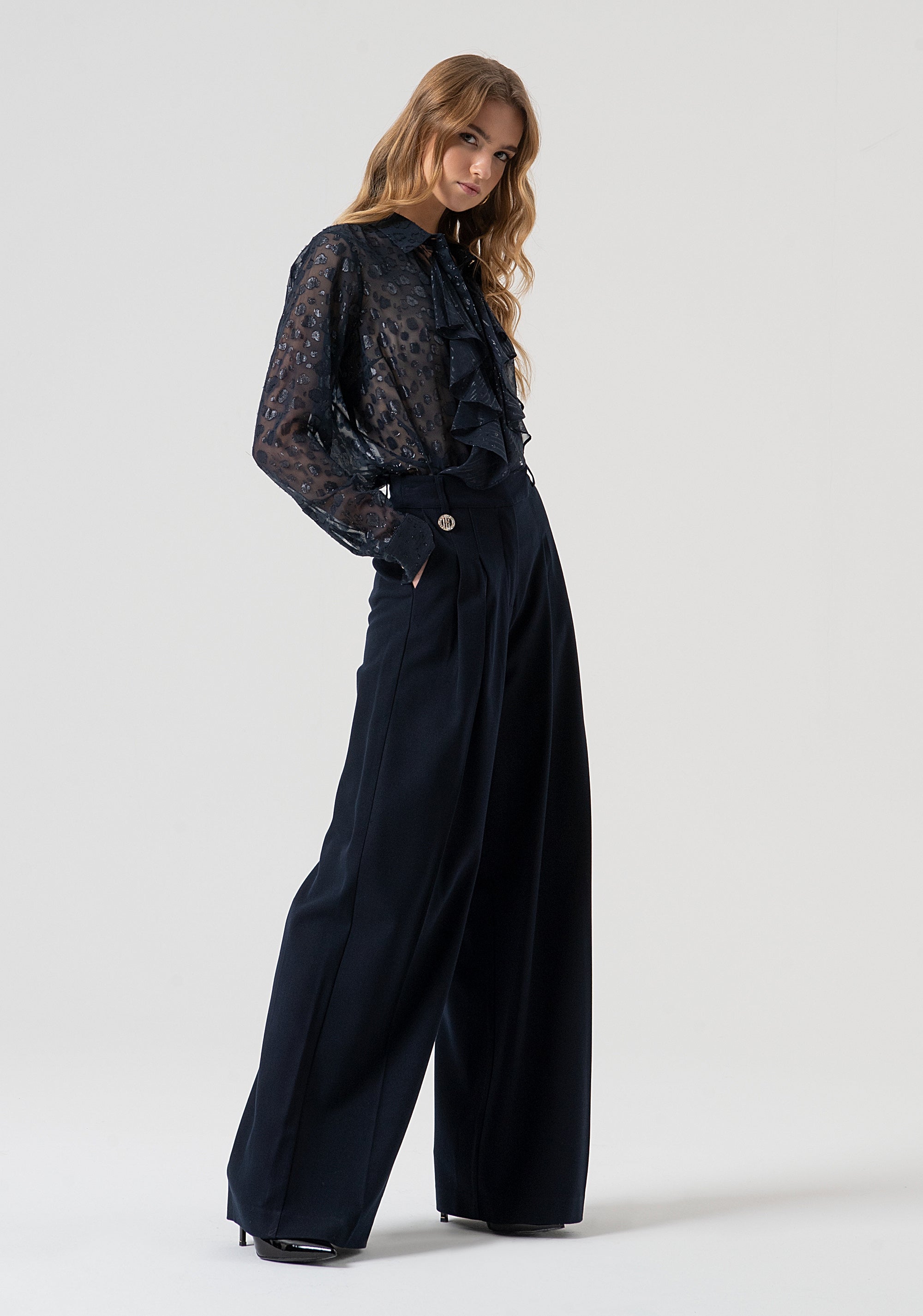 Pantalone flare con pences FR25WV3007W80301-117 Fracomina