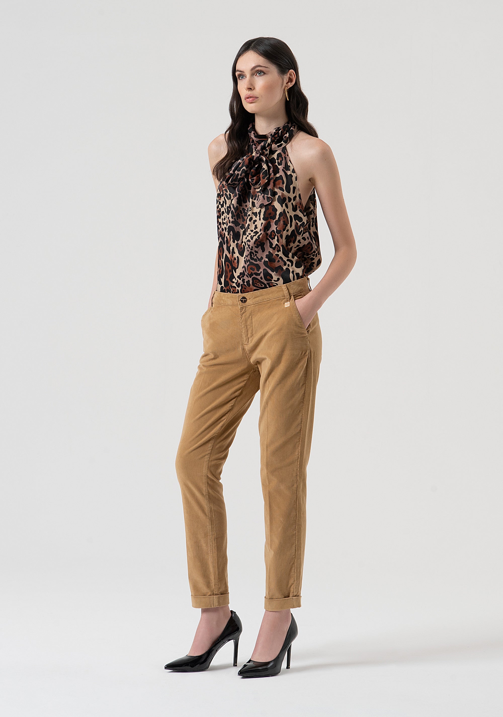 Pantalone regular chino in velluto FR25WV4001W56901-093 Fracomina
