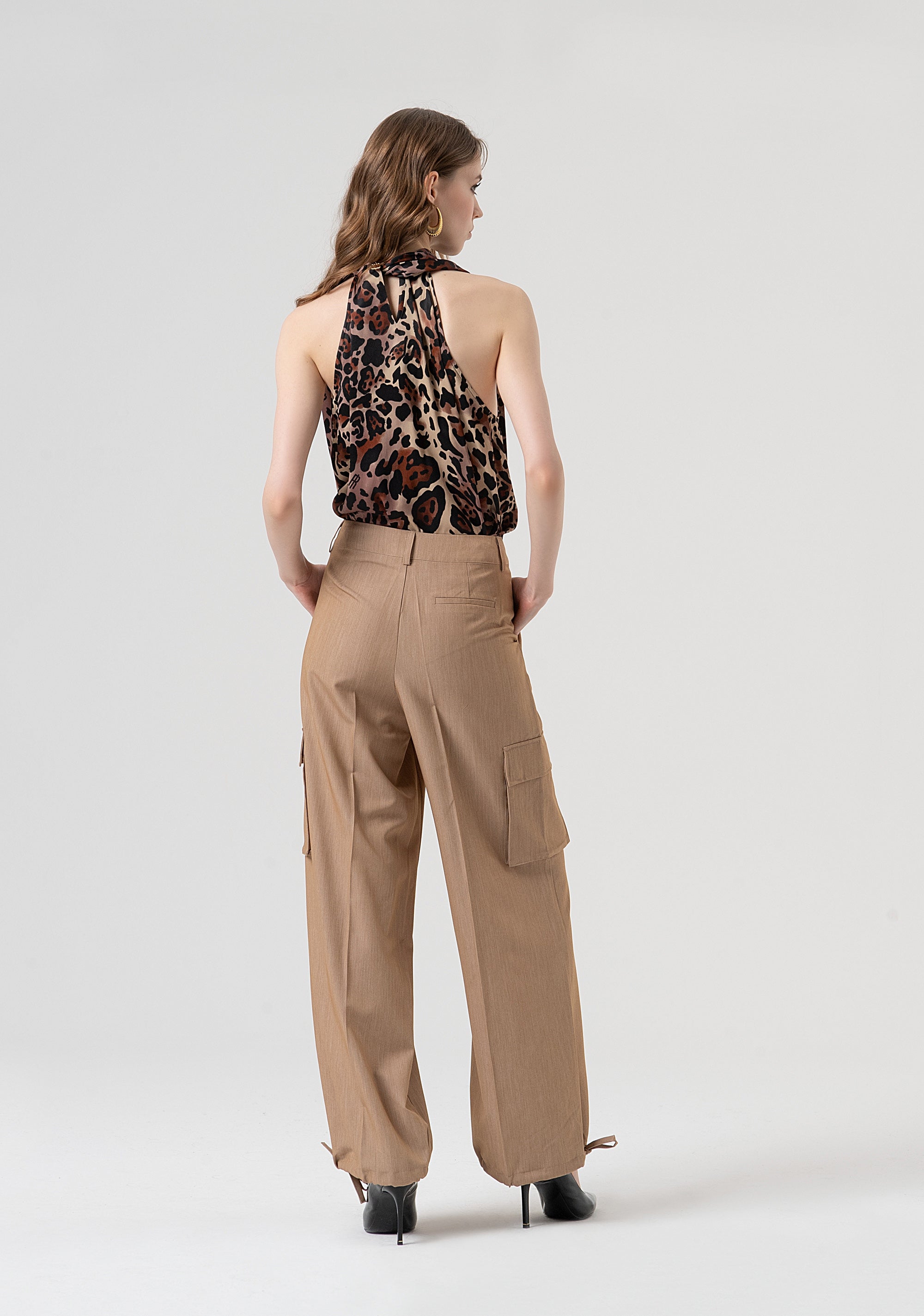 Pantalone cargo con vita regolare FR25WVC015W71901-E44 Fracomina