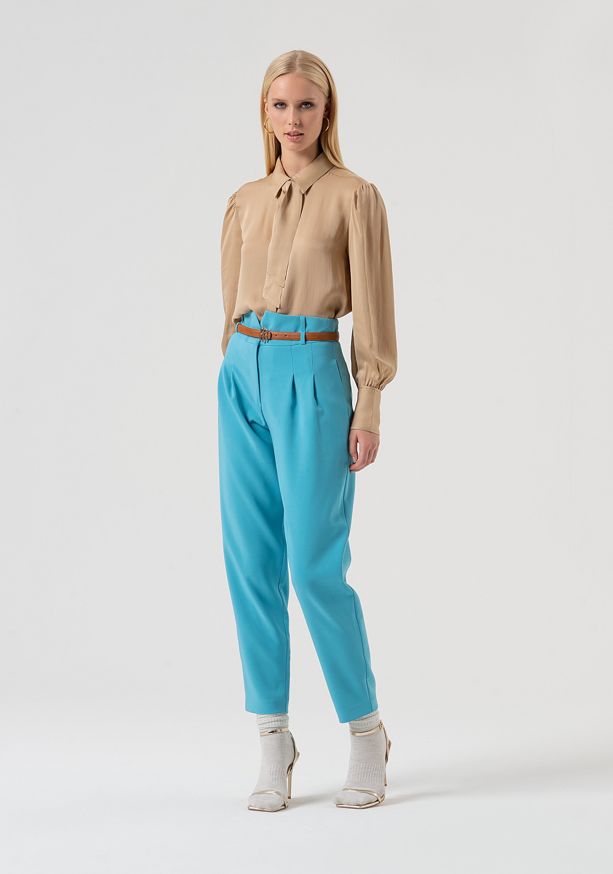 Pantalone carrot in tessuto stretch FR25WVD004W42901-T57 Fracomina