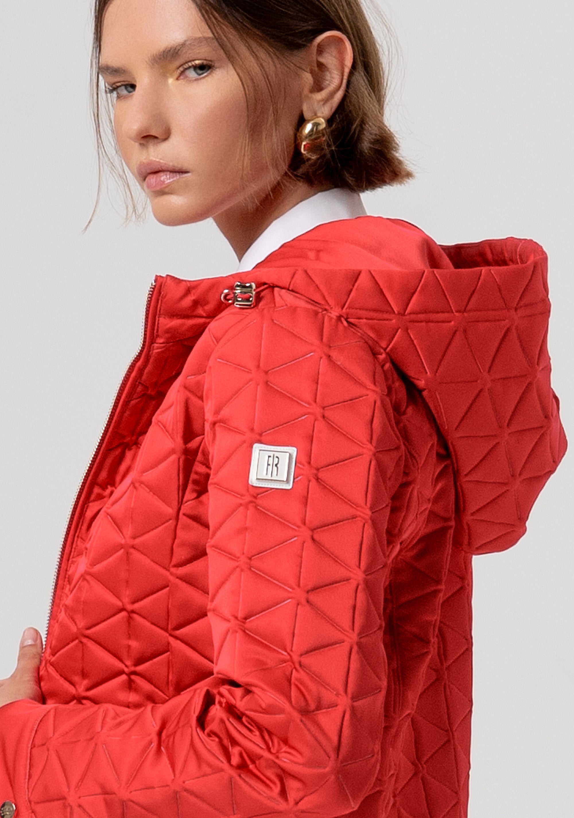 Giacca imbottita regular con cappuccio FR26SC3001O45301-U02 Fracomina