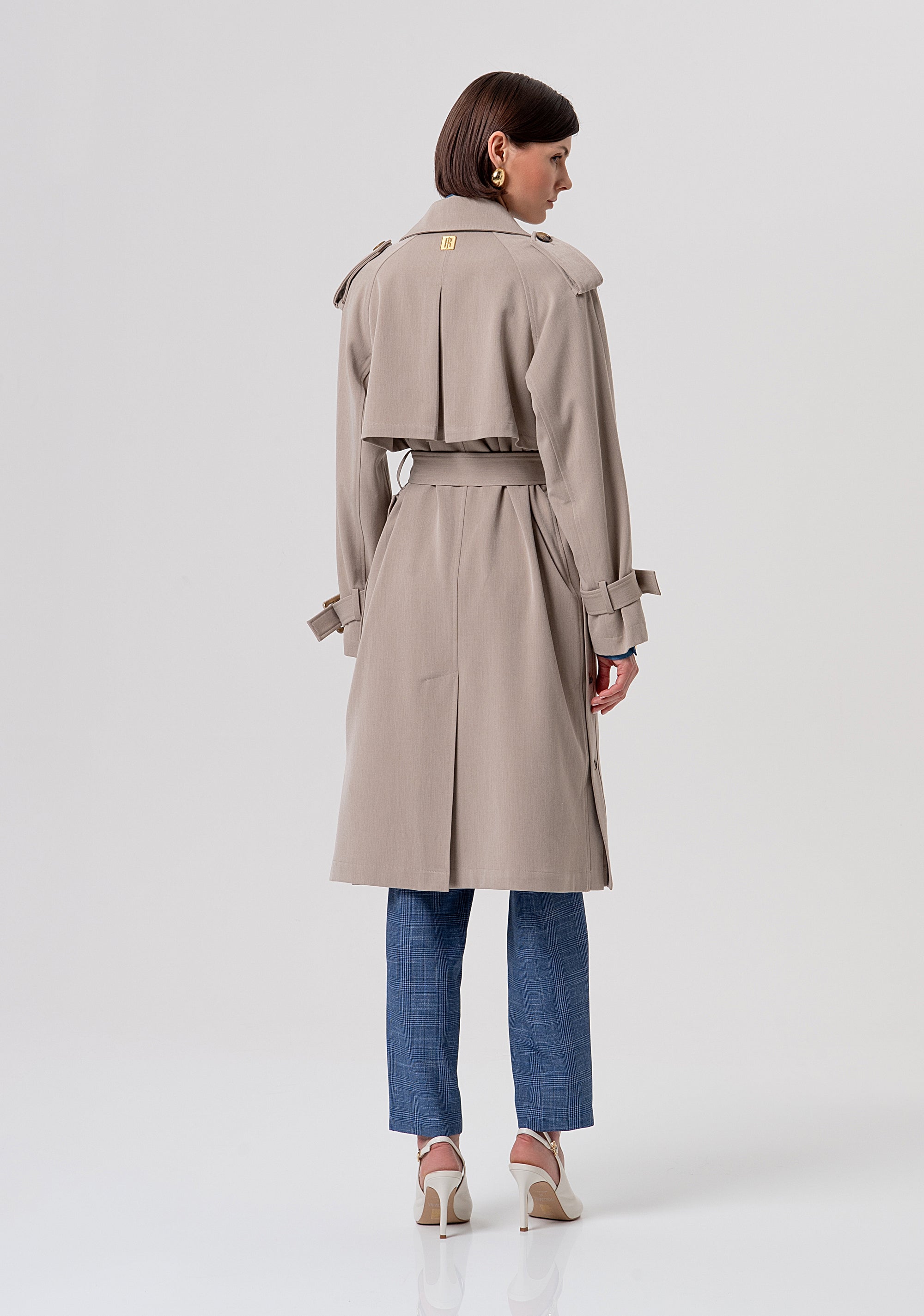 Giacca regular modello trench lungo FR26SC7002W45901-F84 Fracomina