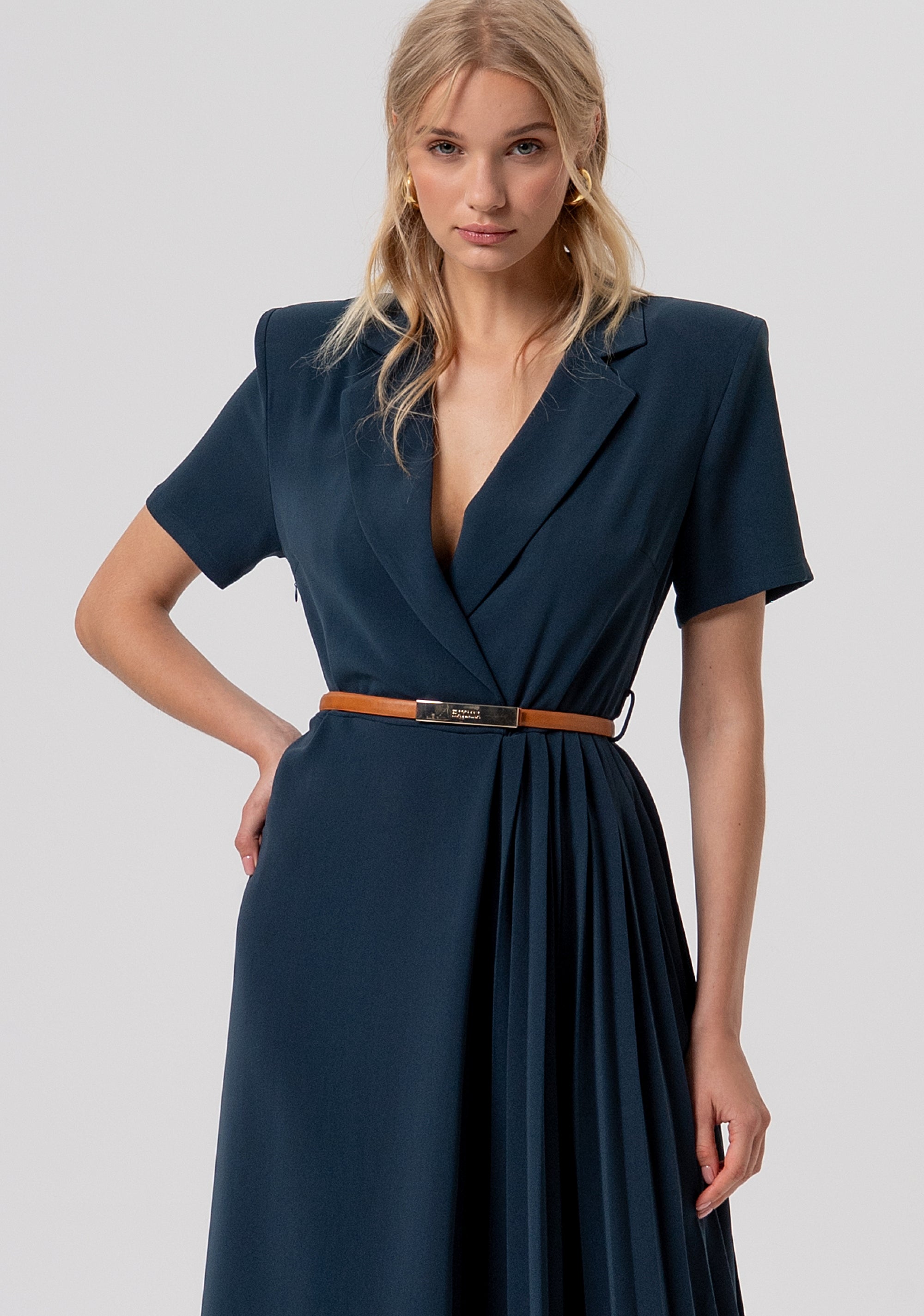 Abito regular con inserto plissettato FR26SD2001W83001-117 Fracomina