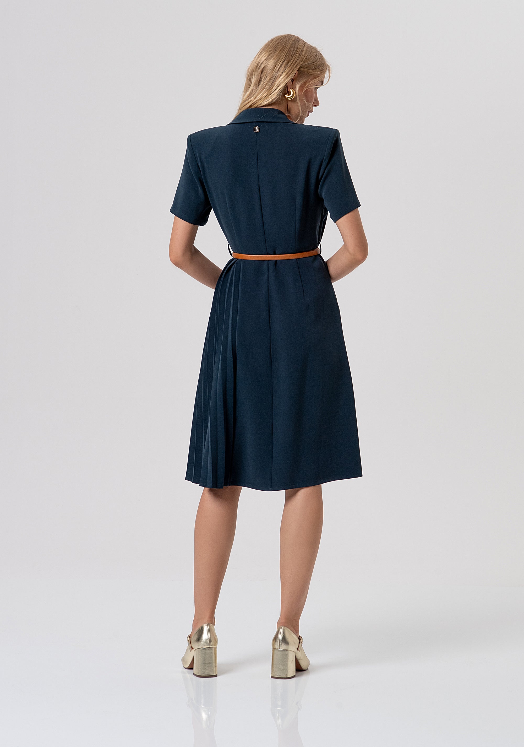 Abito regular con inserto plissettato FR26SD2001W83001-117 Fracomina