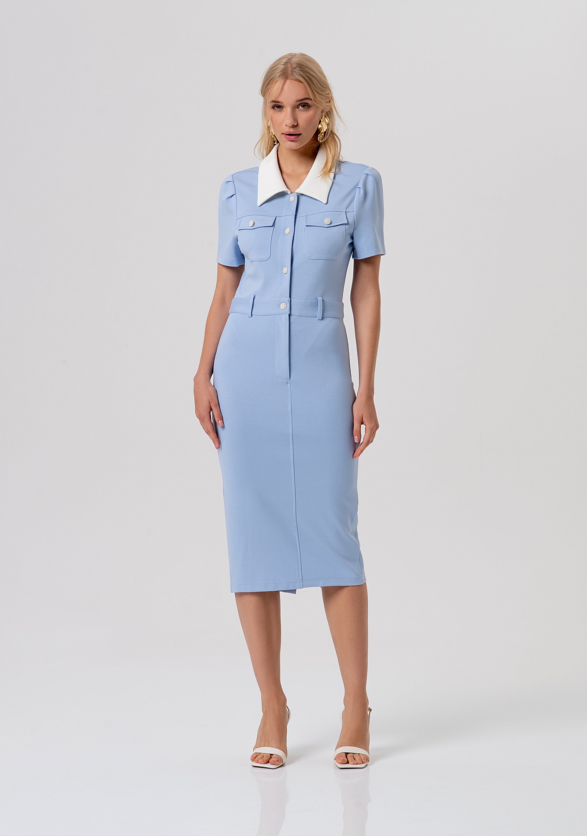 Abito slim a tubino midi FR26SD2003W71601-D22 Fracomina