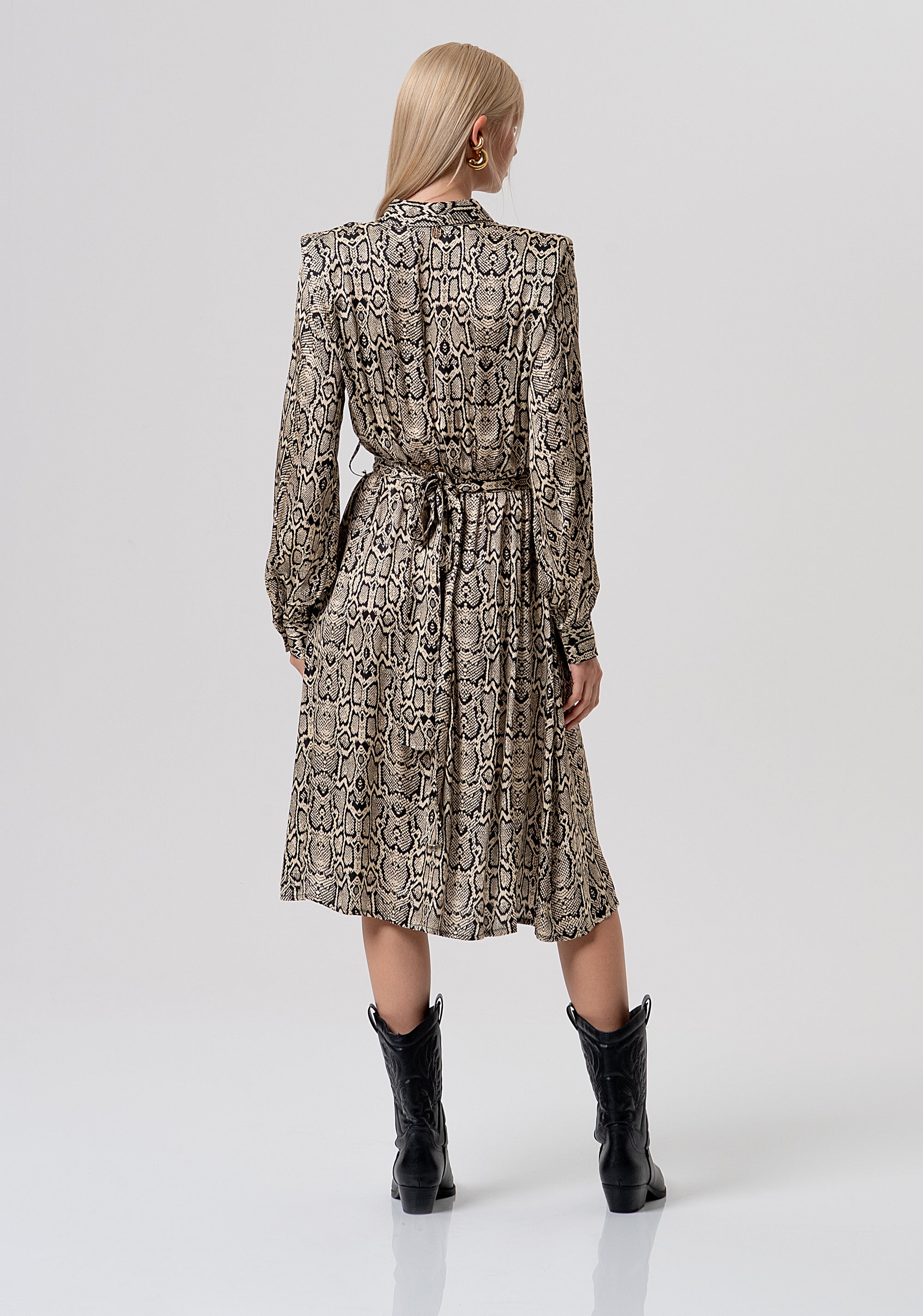 Abito regular modello chemisier midi in fantasia animalier FR26SD2011W413L7-F64 Fracomina