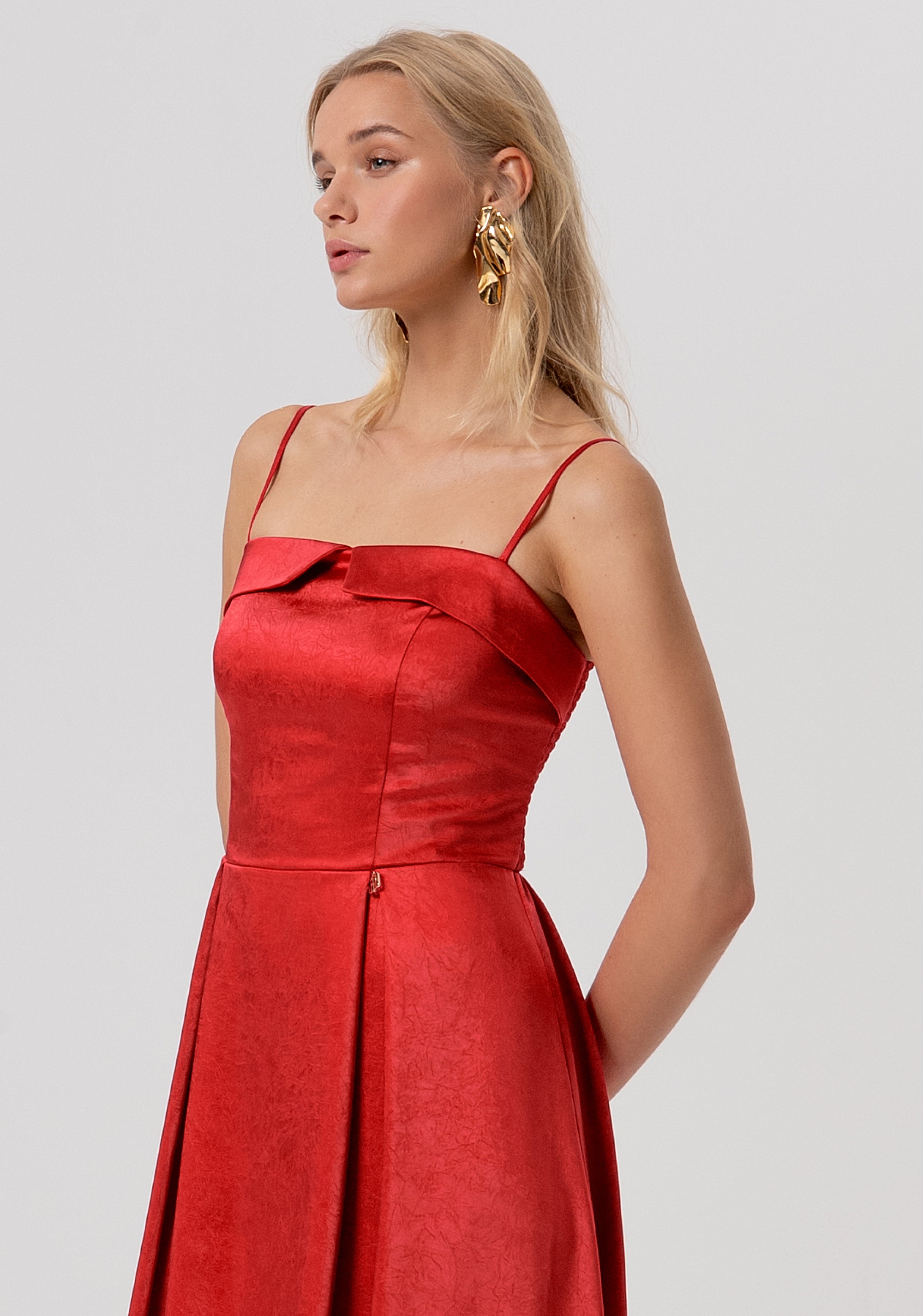 Abito senza maniche midi in raso FR26SD2020W41101-101 Fracomina