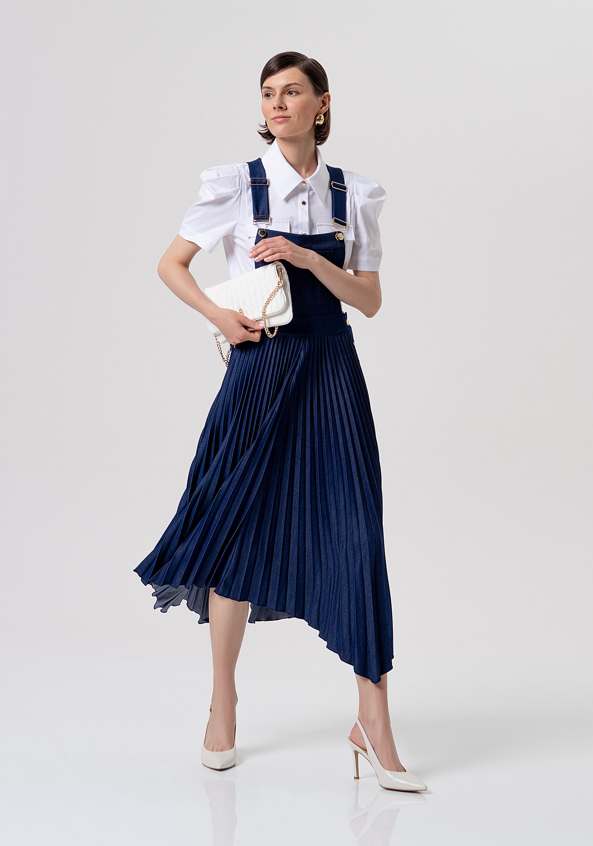 Abito senza maniche modello salopette FR26SD4004D470F9-117 Fracomina