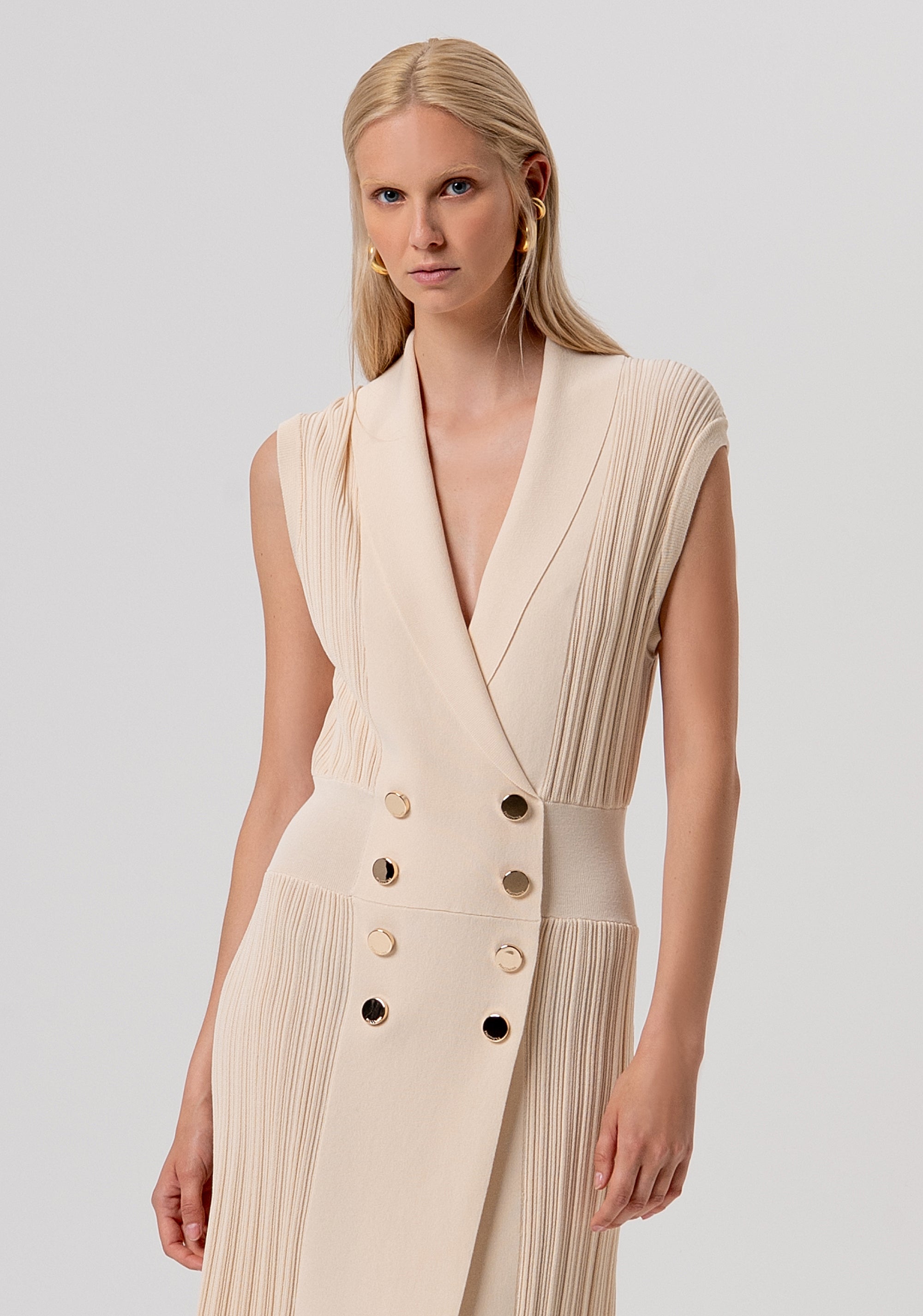 Abito senza maniche lungo in maglia FR26SD5007K41801-B59 Fracomina