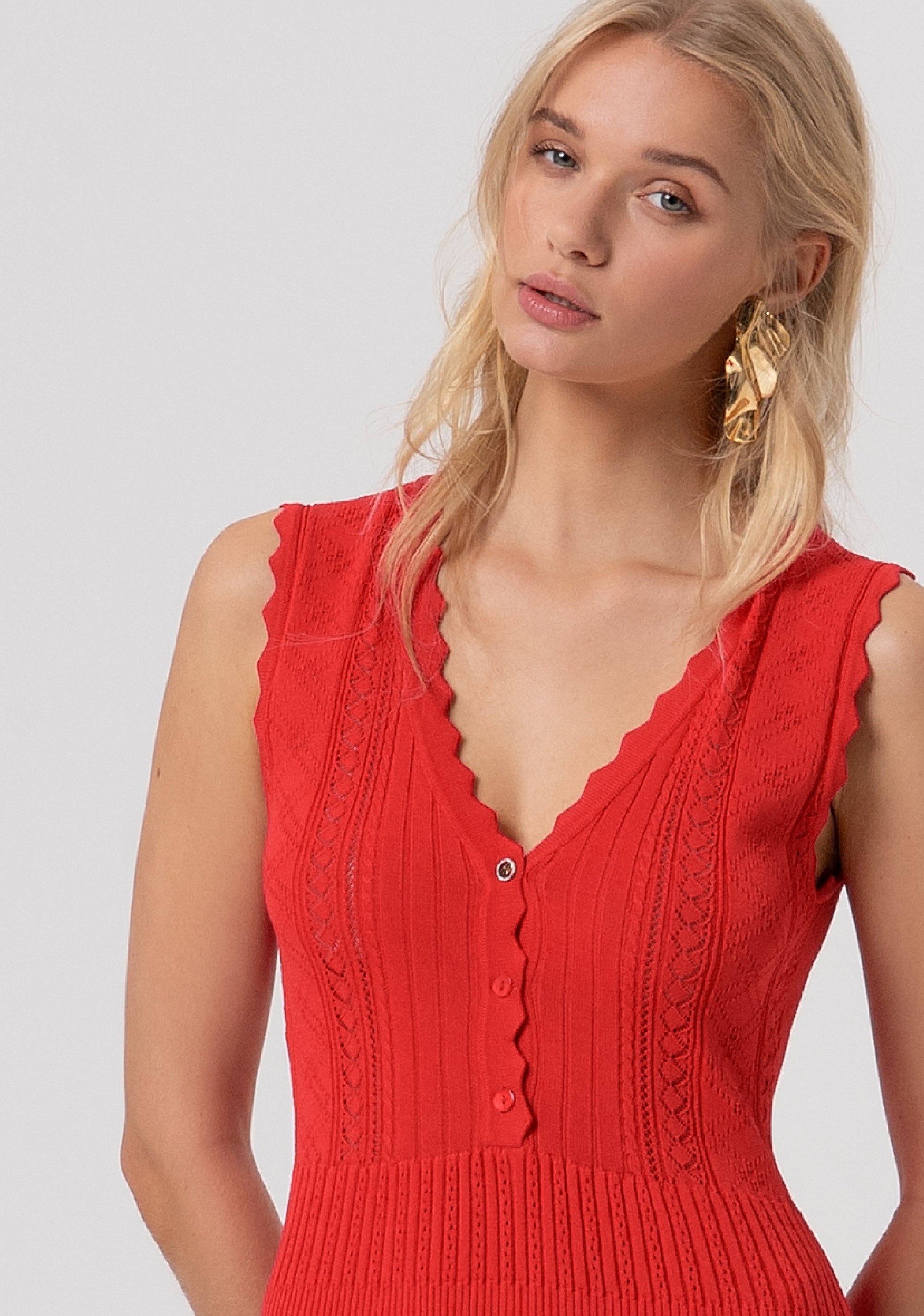 Abito senza maniche mini in maglia FR26SD5008K41601-101 Fracomina