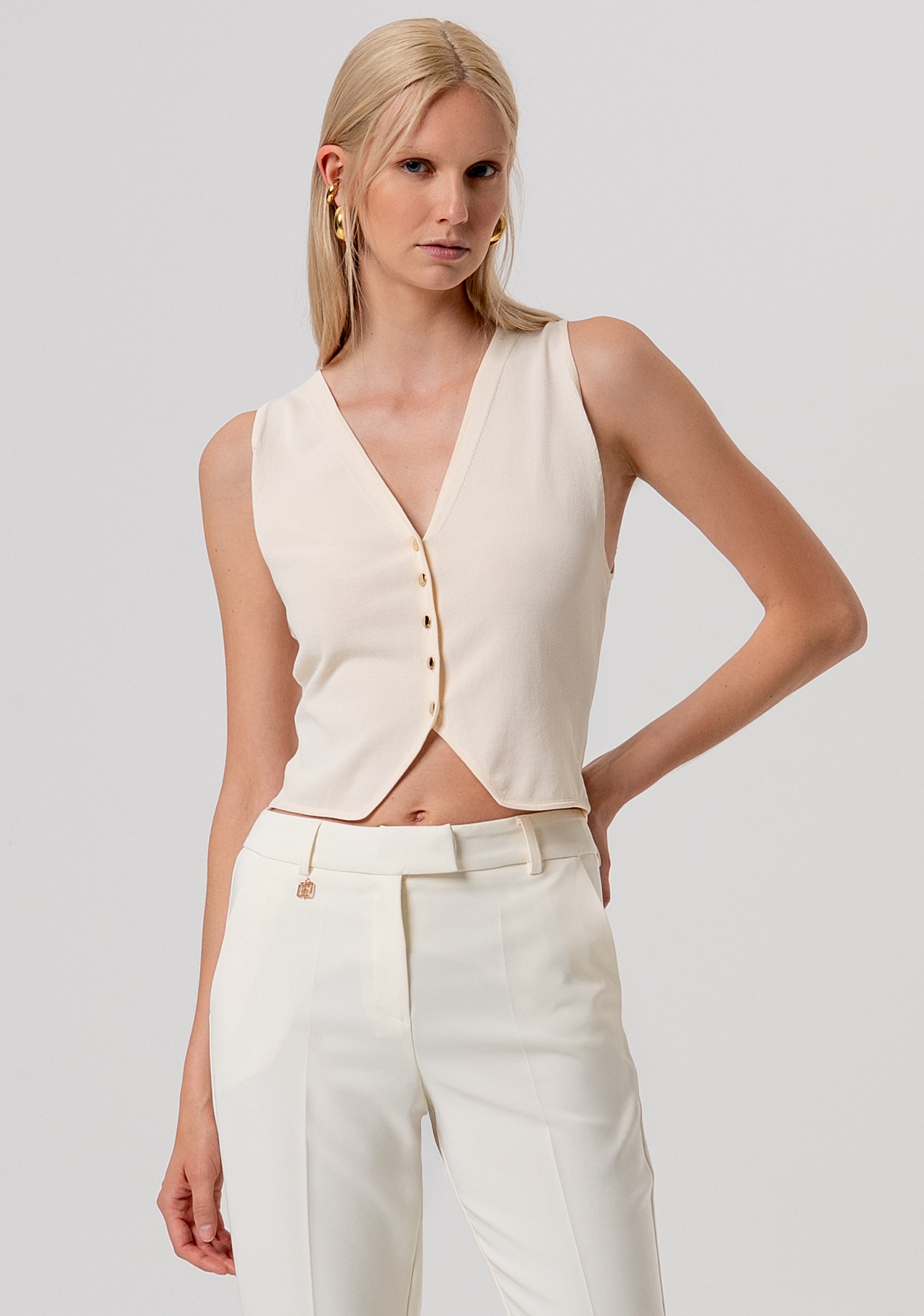 Gilet slim con scollo a V FR26SJ5011K52401-B59 Fracomina