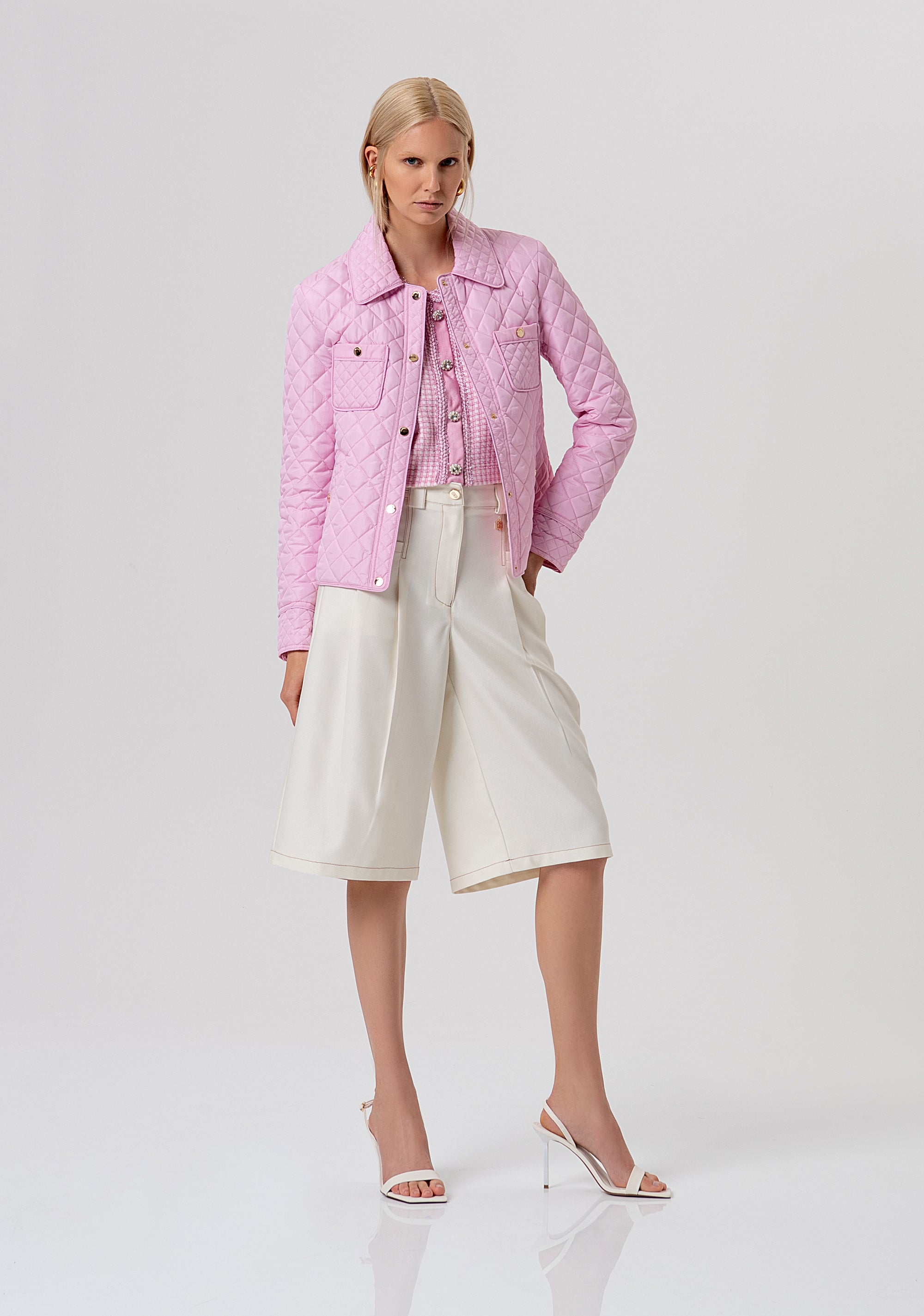 Gilet regular in tweed FR26SJ5015K459S9-A51 Fracomina