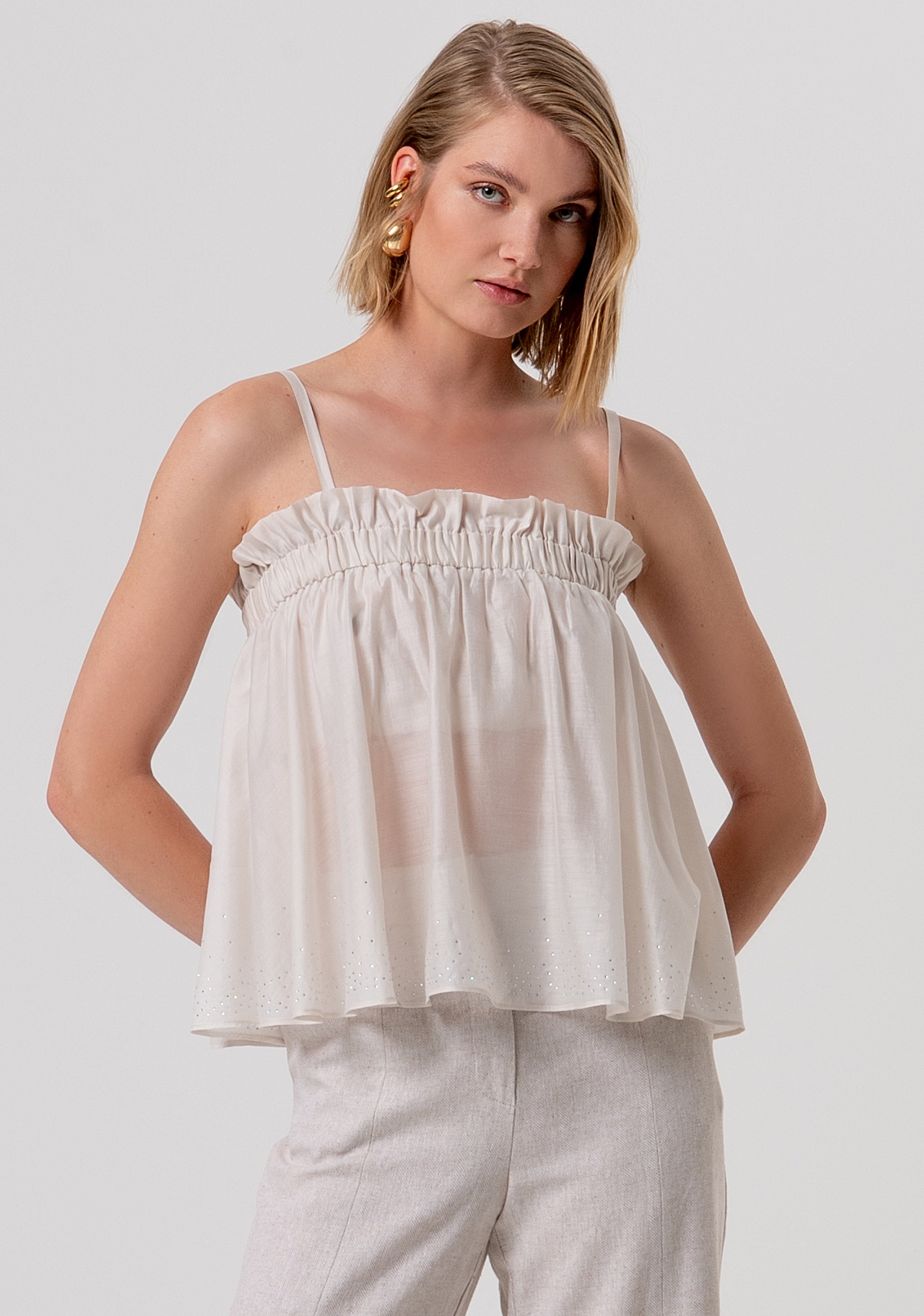 Top linea ad A in tencel FR26ST2007W83401-251 Fracomina