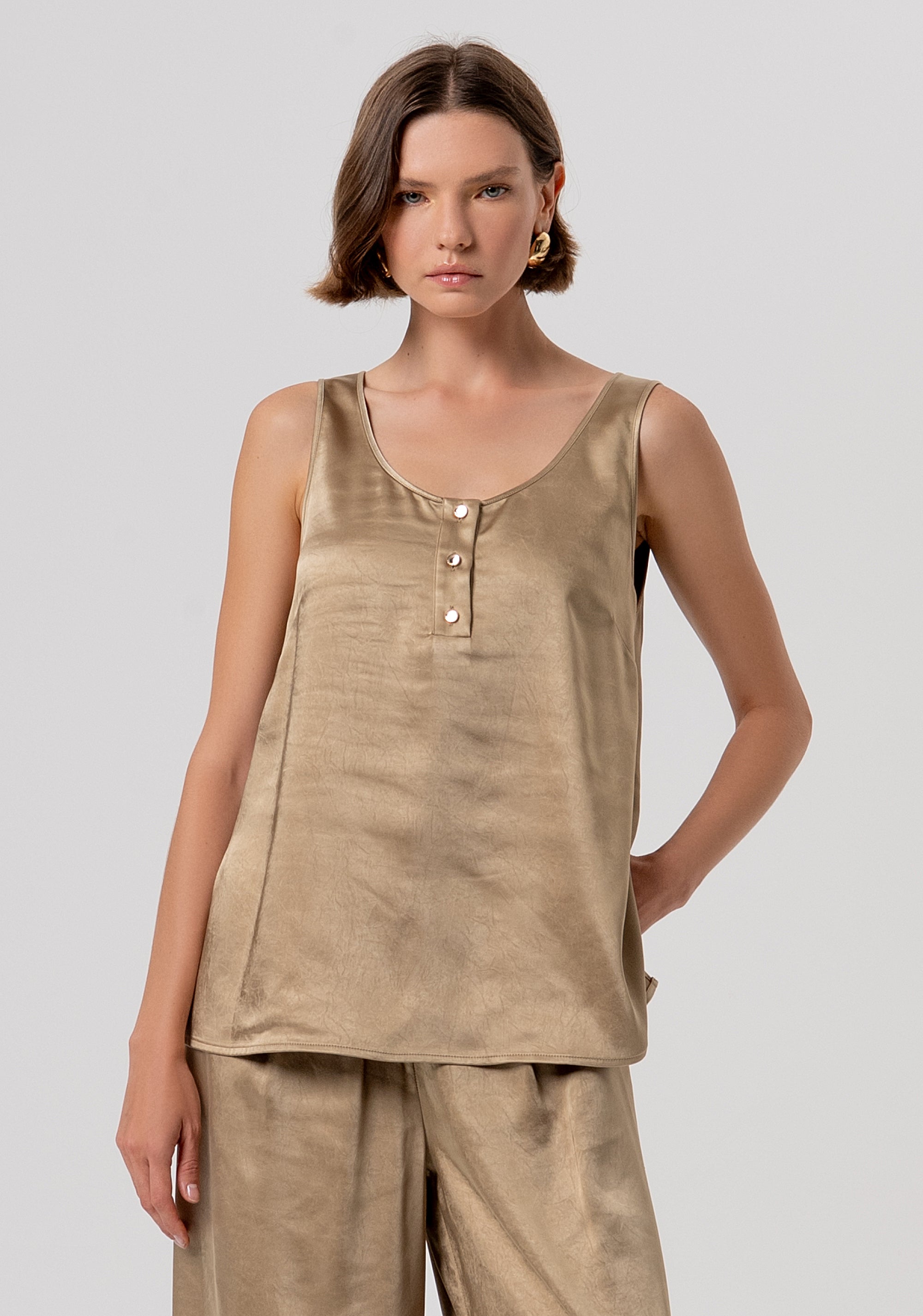 Top senza maniche in tulle FR26ST2009W41101-208 Fracomina