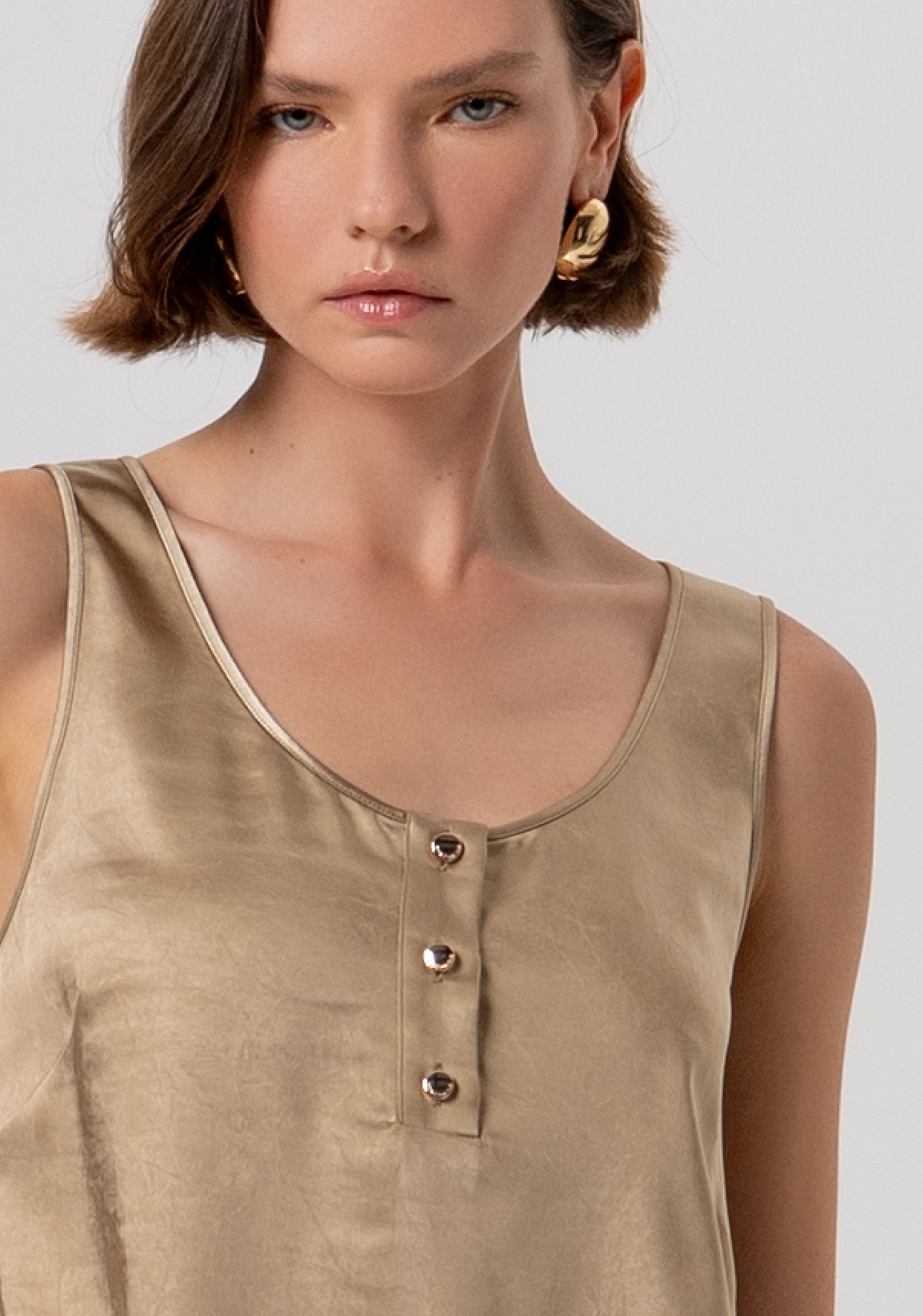 Top senza maniche in tulle FR26ST2009W41101-208 Fracomina