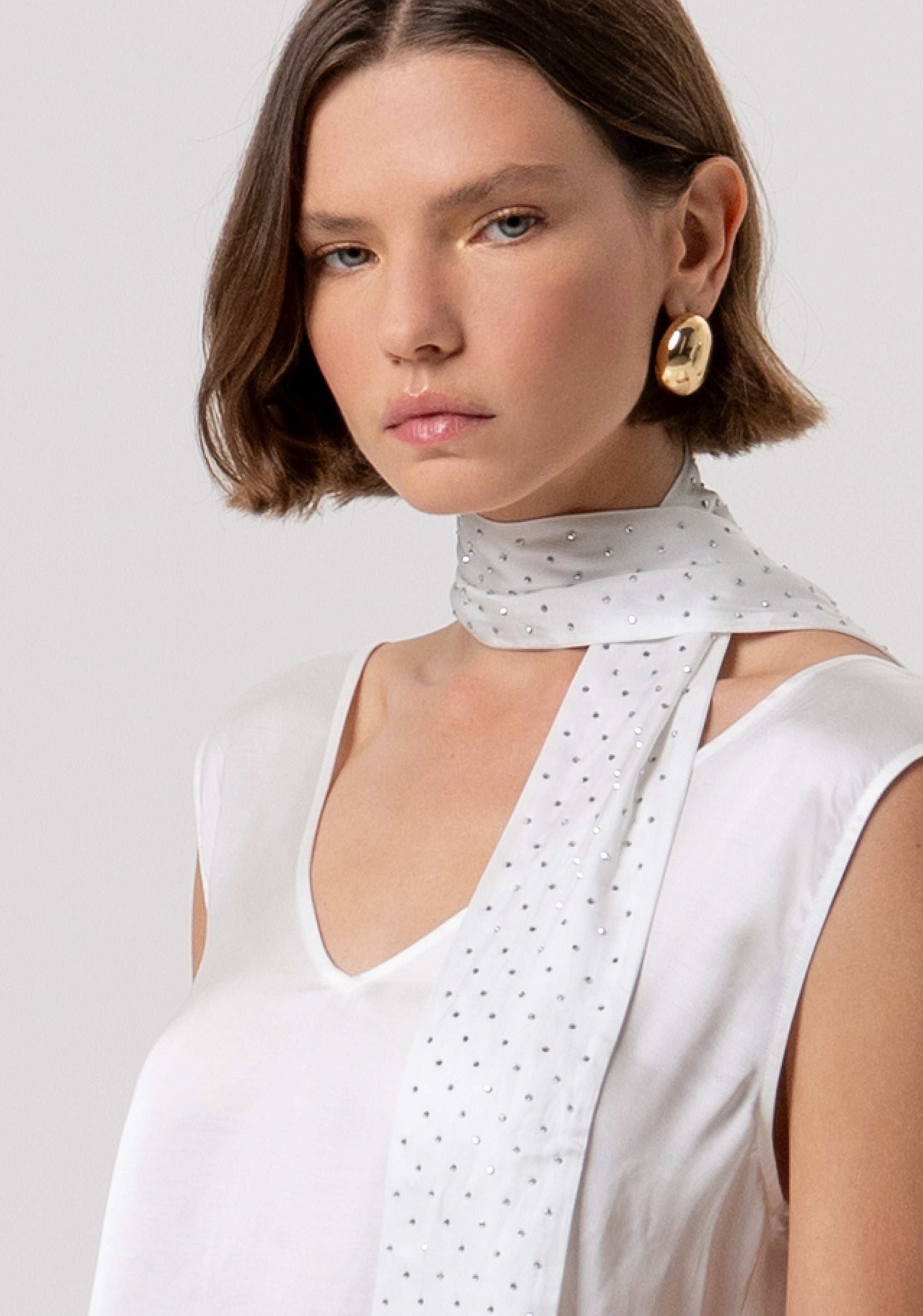 Top senza maniche in raso FR26ST2016W58401-278 Fracomina