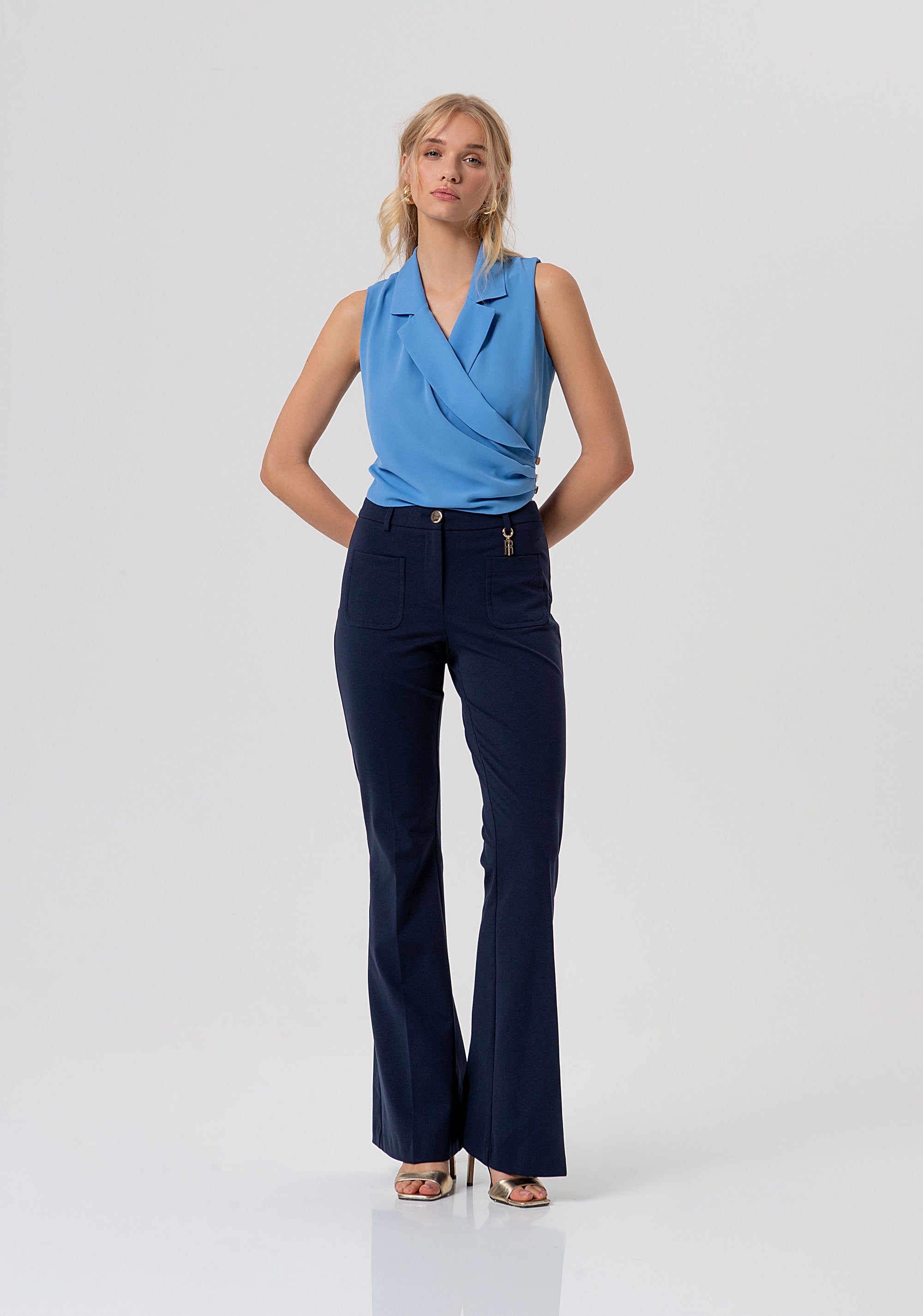 Top cropped senza maniche FR26ST2018W41201-175 Fracomina