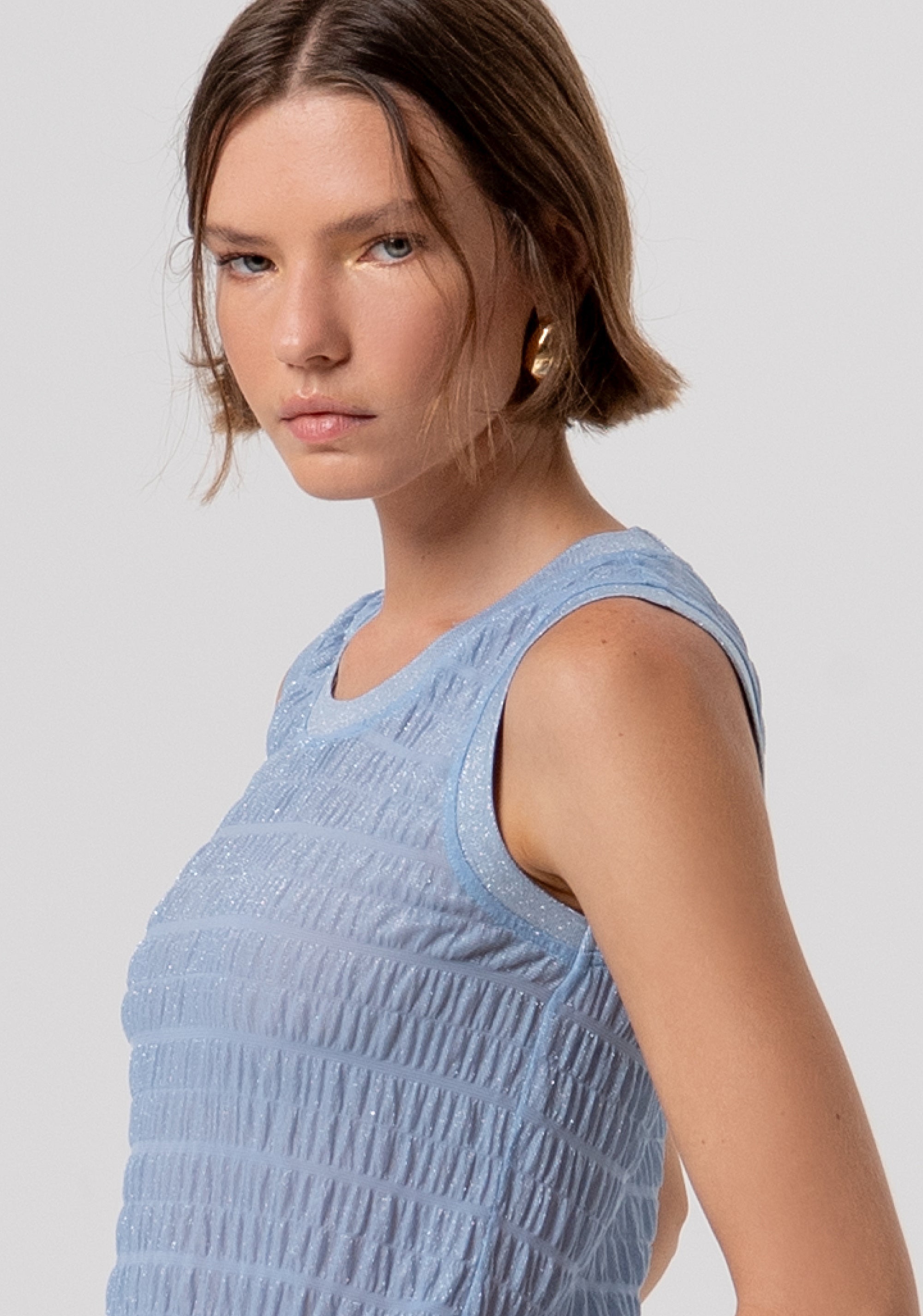 Top senza maniche in tessuto goffrato FR26ST2019J427Q7-M32 Fracomina