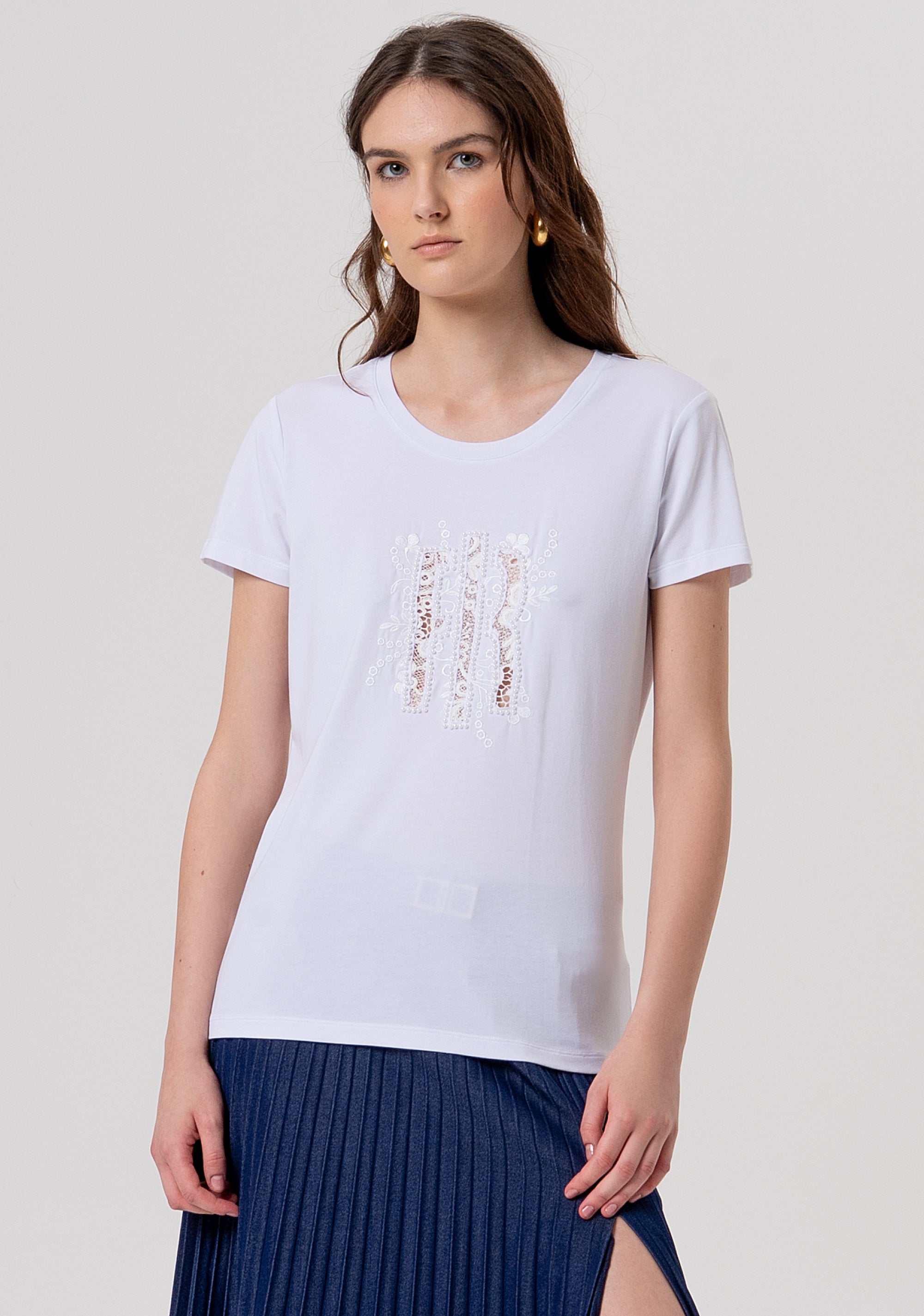 T-shirt regular in jersey FR26ST3004J418G1-278 Fracomina