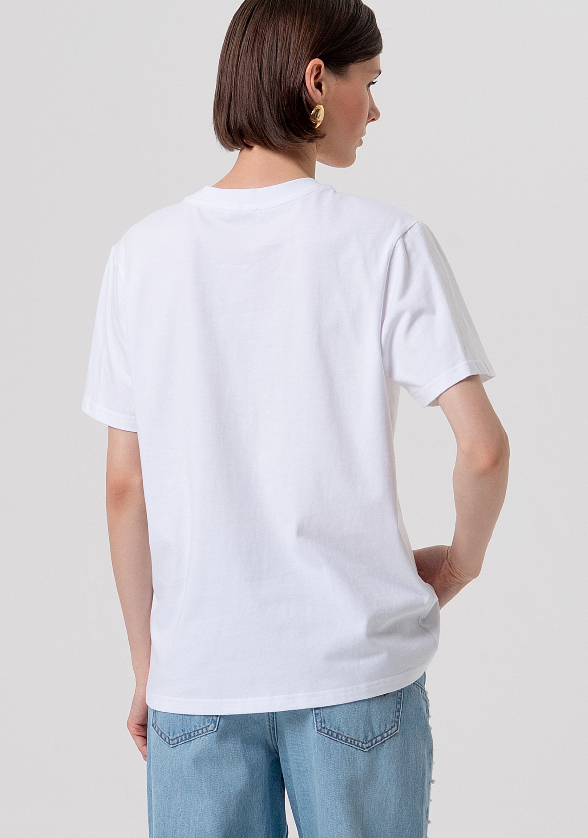 T-shirt over in jersey di cotone FR26ST3008J40001-278 Fracomina
