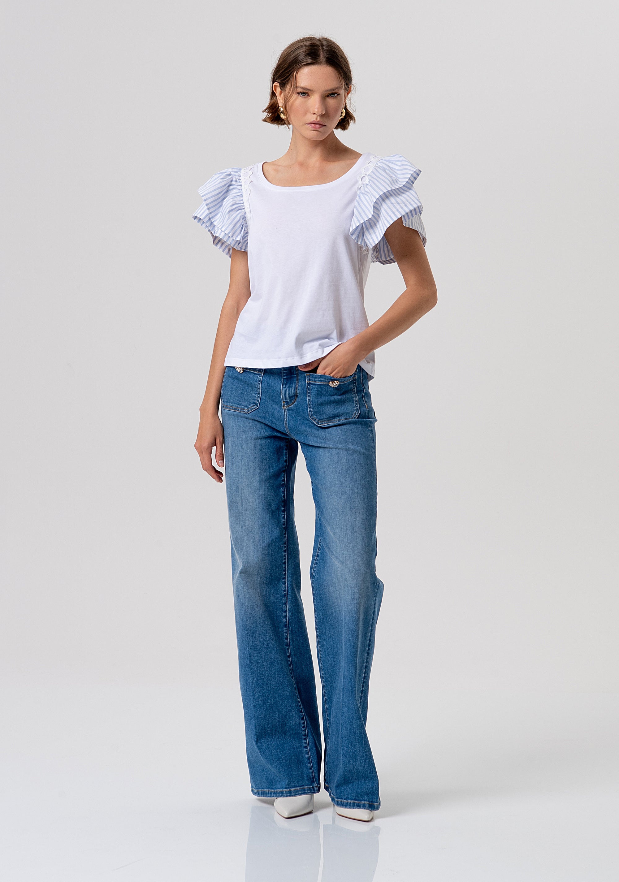 T-shirt regular in jersey FR26ST3036J40001-I24 Fracomina