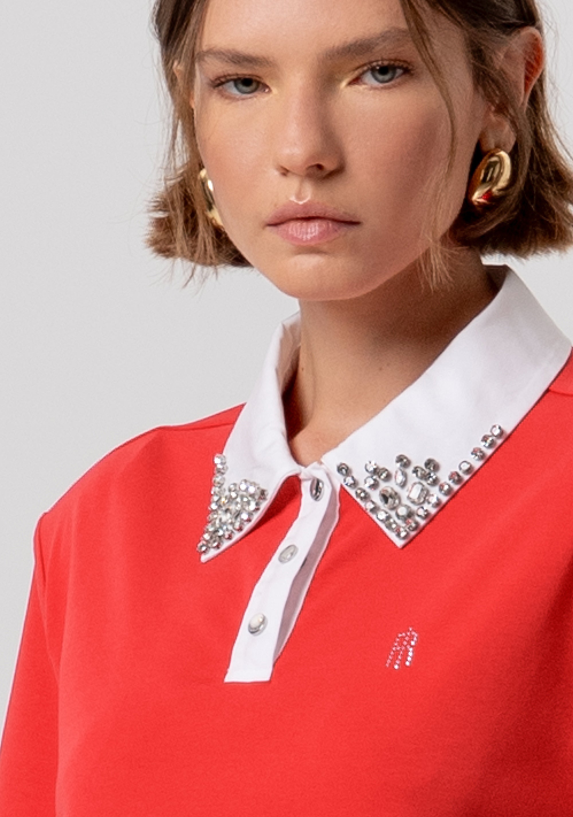 Polo cropped con maniche corte FR26ST3038J40801-M33 Fracomina