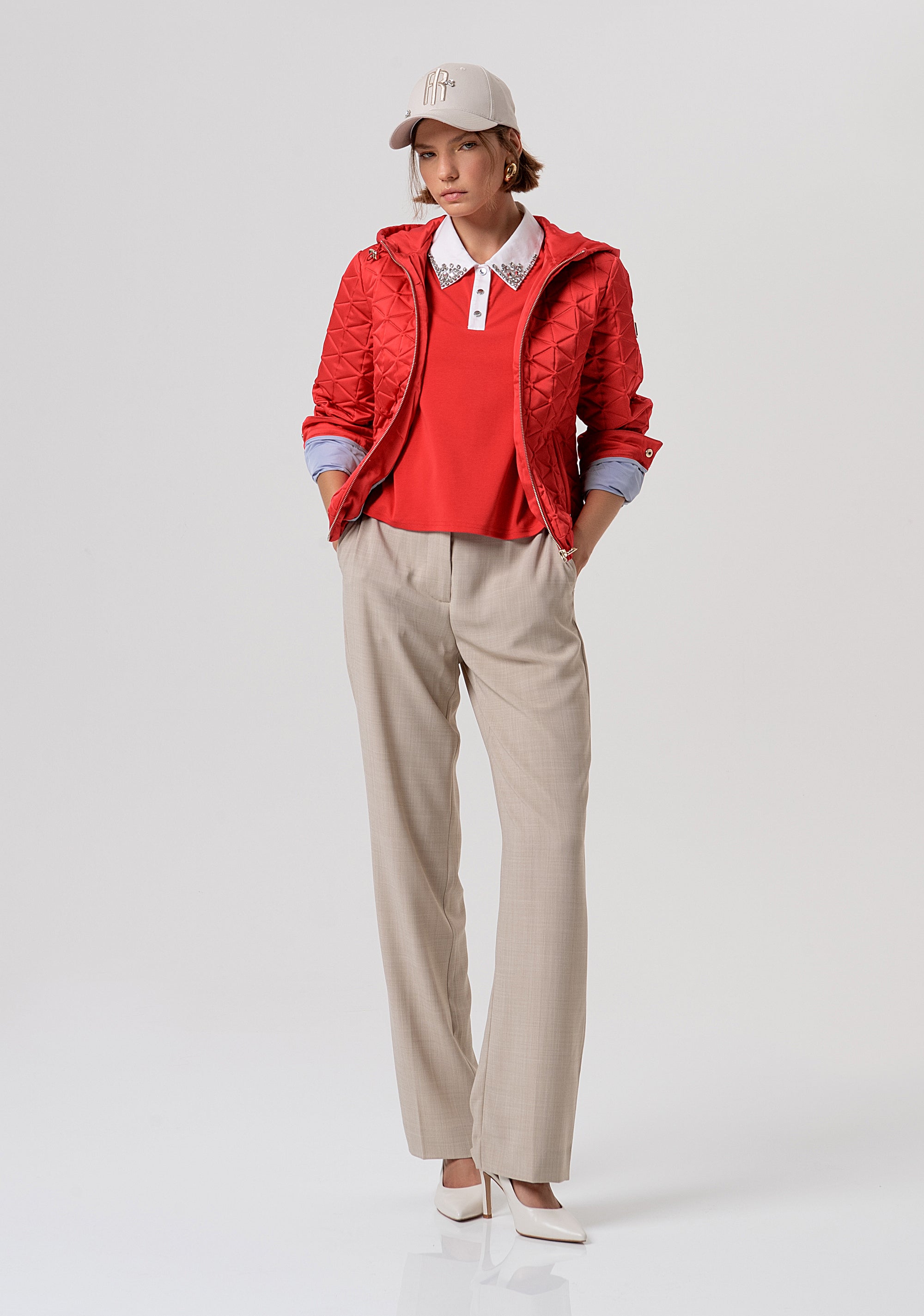 Polo cropped con maniche corte FR26ST3038J40801-M33 Fracomina