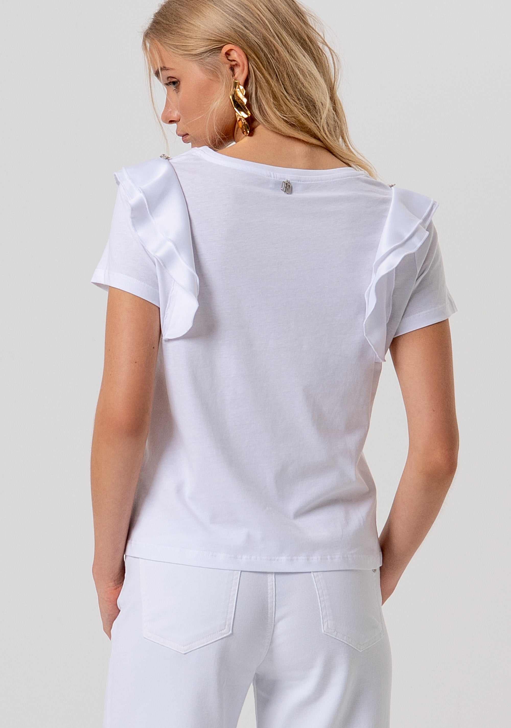 T-shirt regular in jersey di cotone FR26ST3039J40001-108 Fracomina