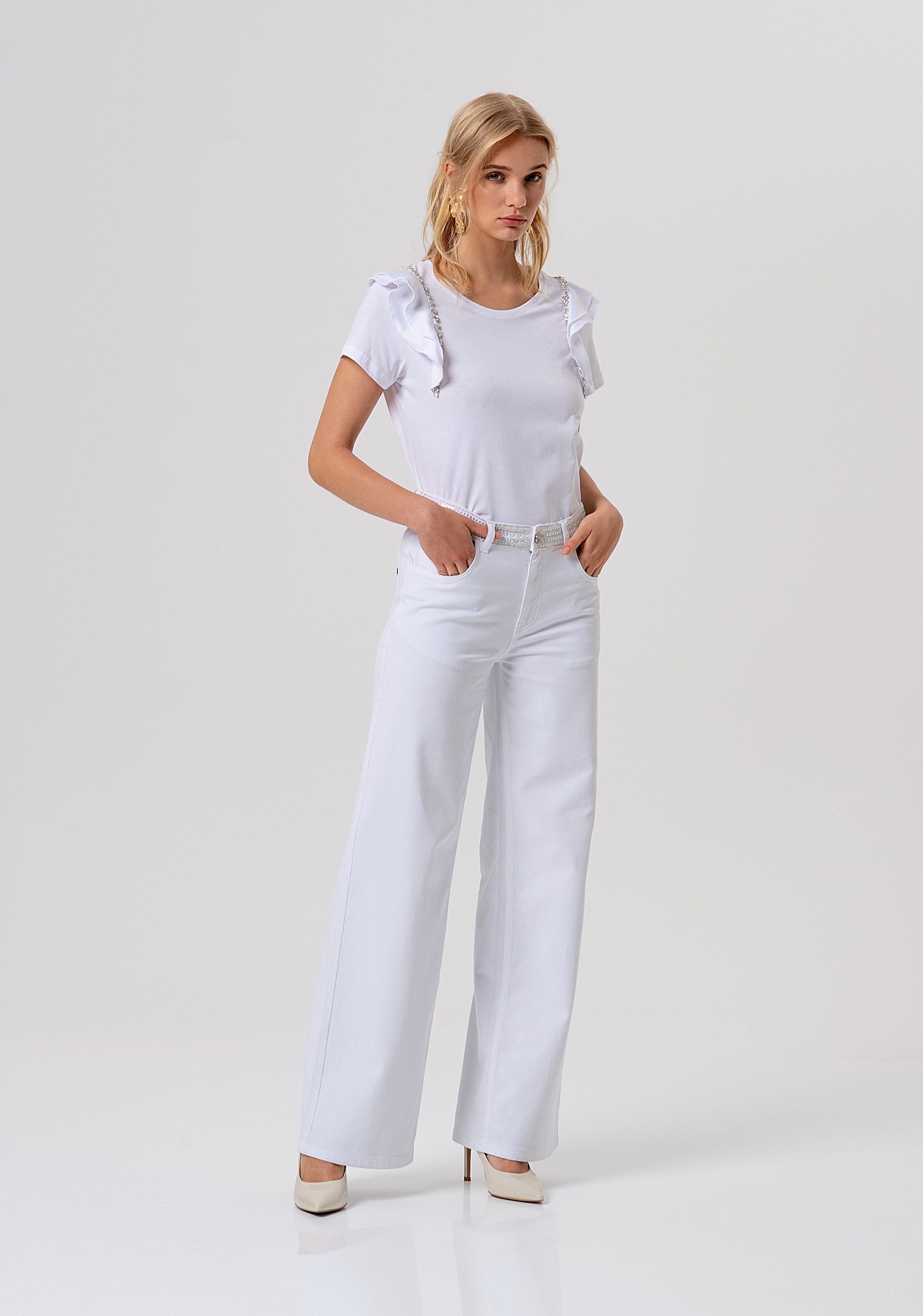 T-shirt regular in jersey di cotone FR26ST3039J40001-108 Fracomina