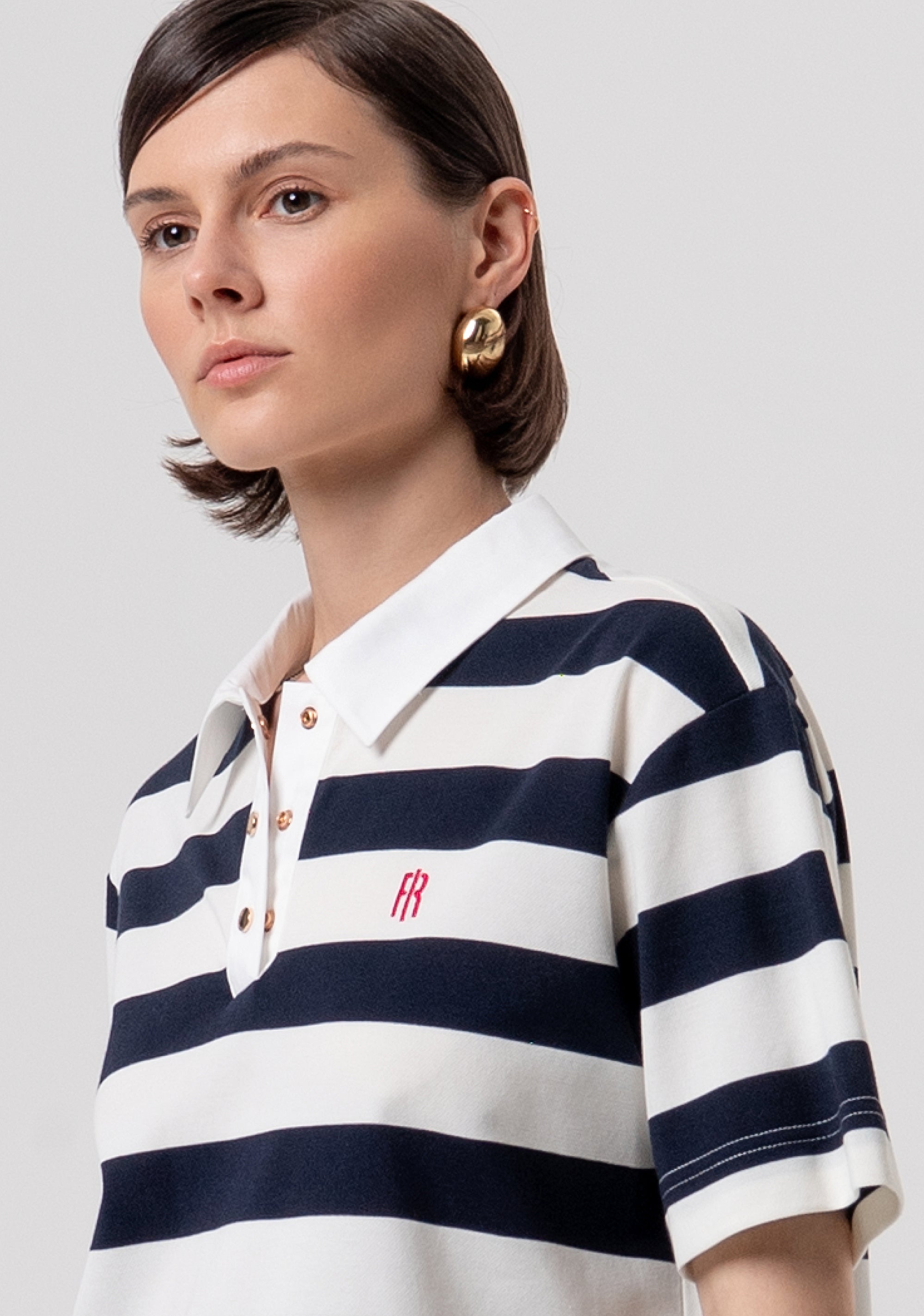 Polo over a righe FR26ST3044J491V9-957 Fracomina