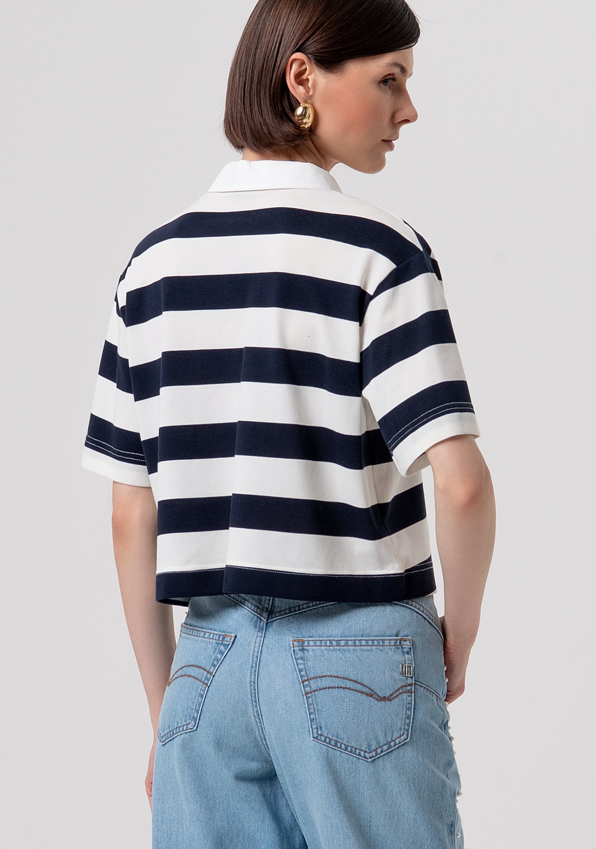 Polo over a righe FR26ST3044J491V9-957 Fracomina