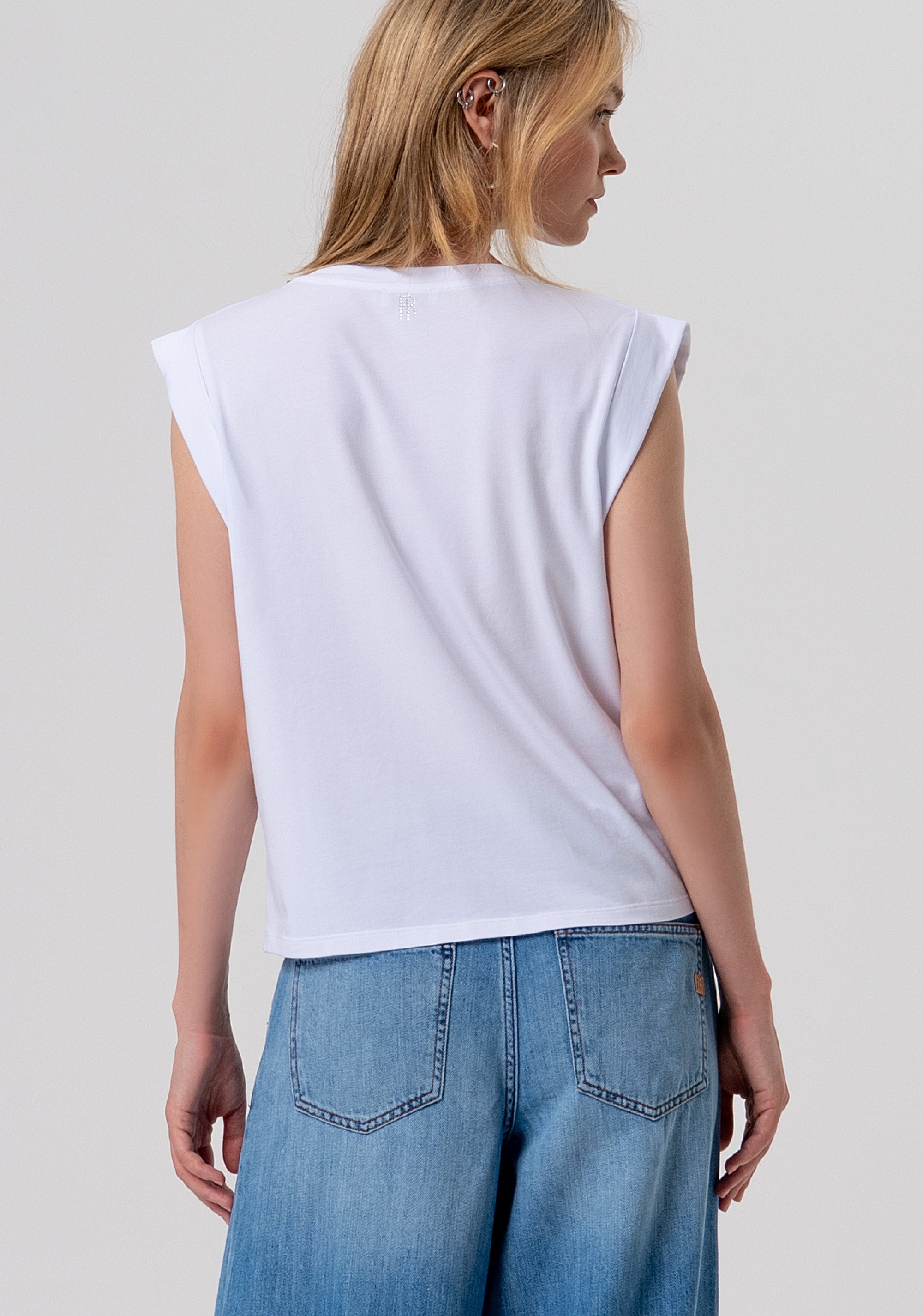 T-shirt in Jersey di Cotone con Logo Monogramma