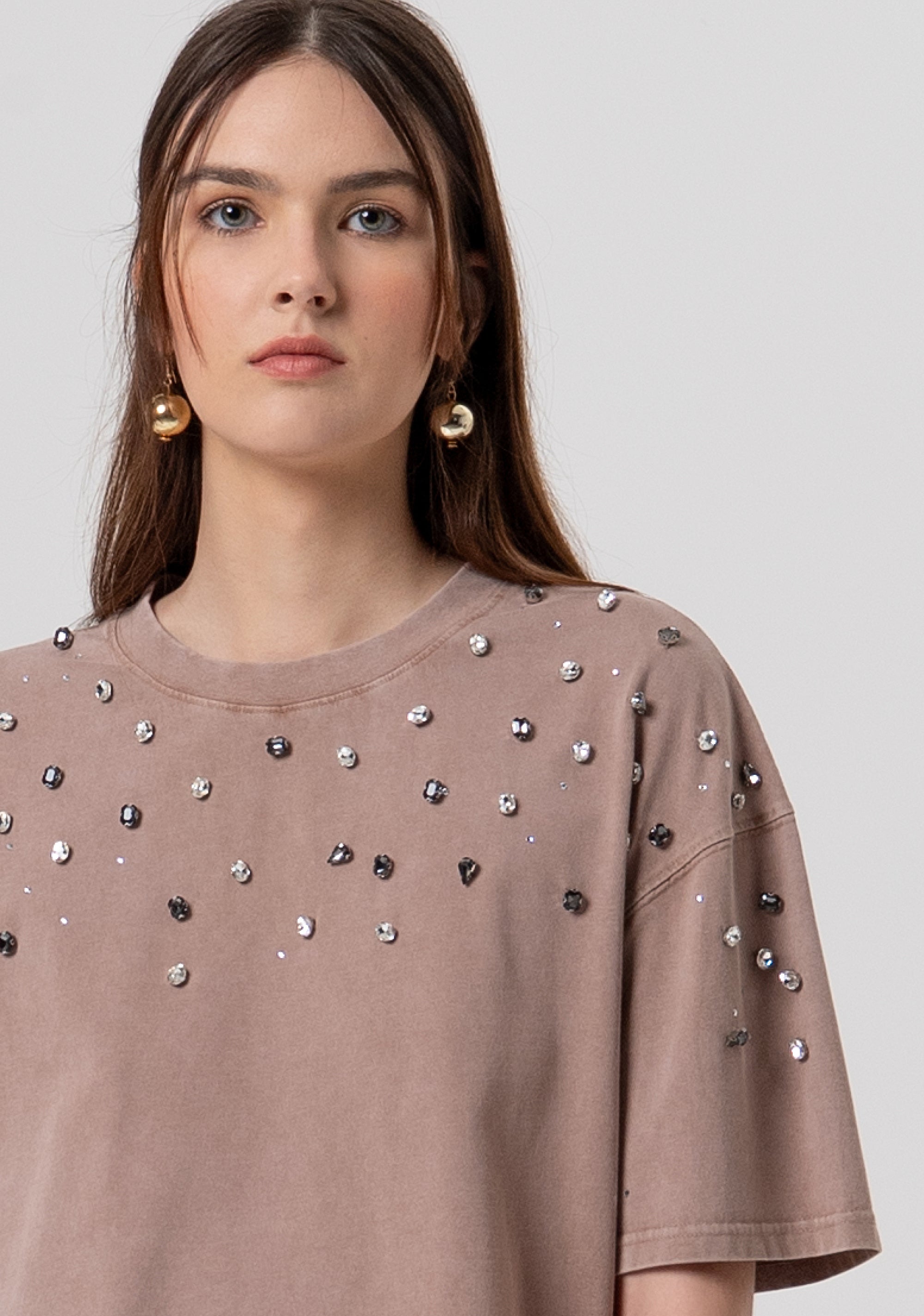 T-shirt over in jersey di cotone FR26ST3049J40001-M31 Fracomina