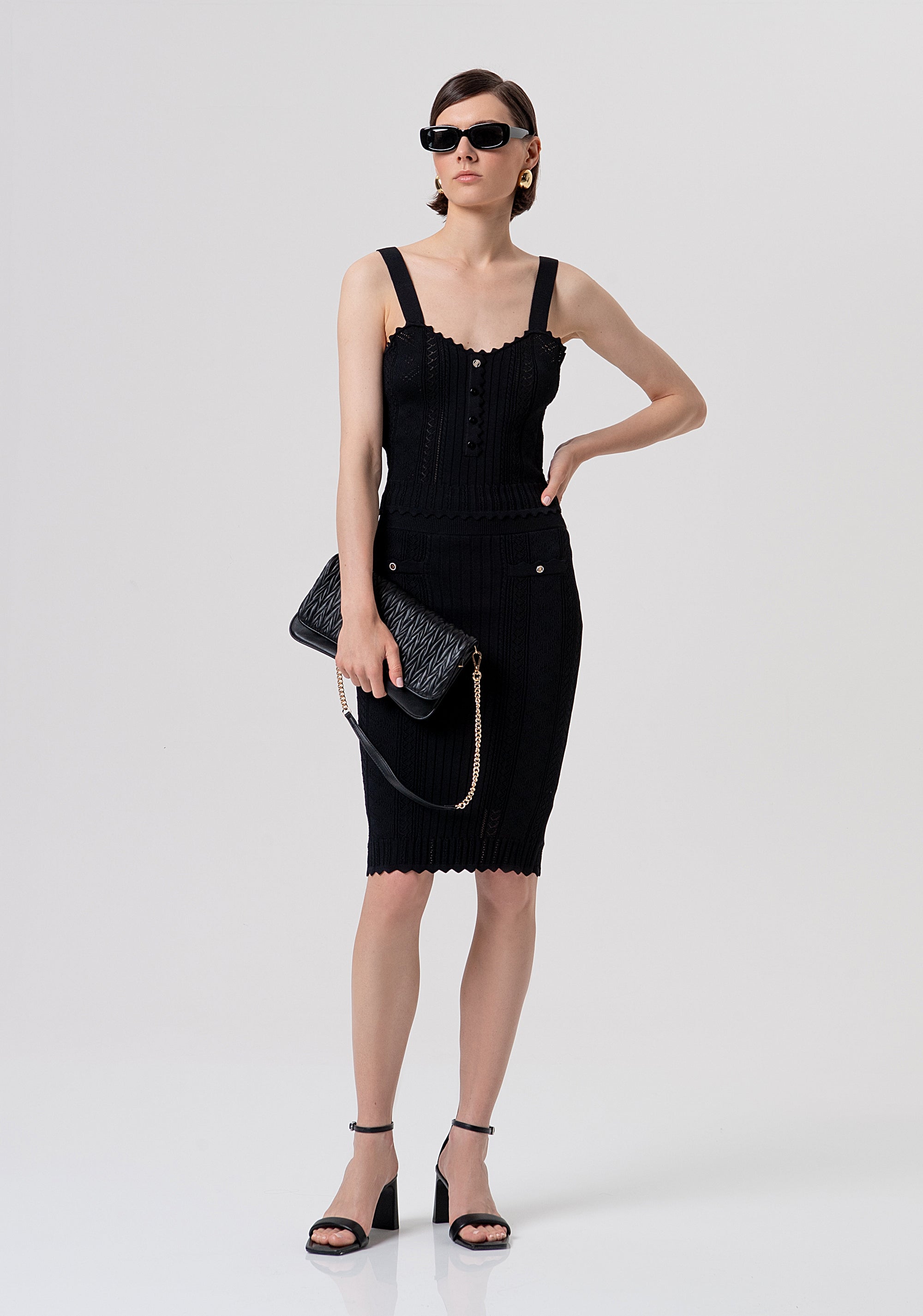 Top slim senza maniche in maglia FR26ST4007K41601-053 Fracomina