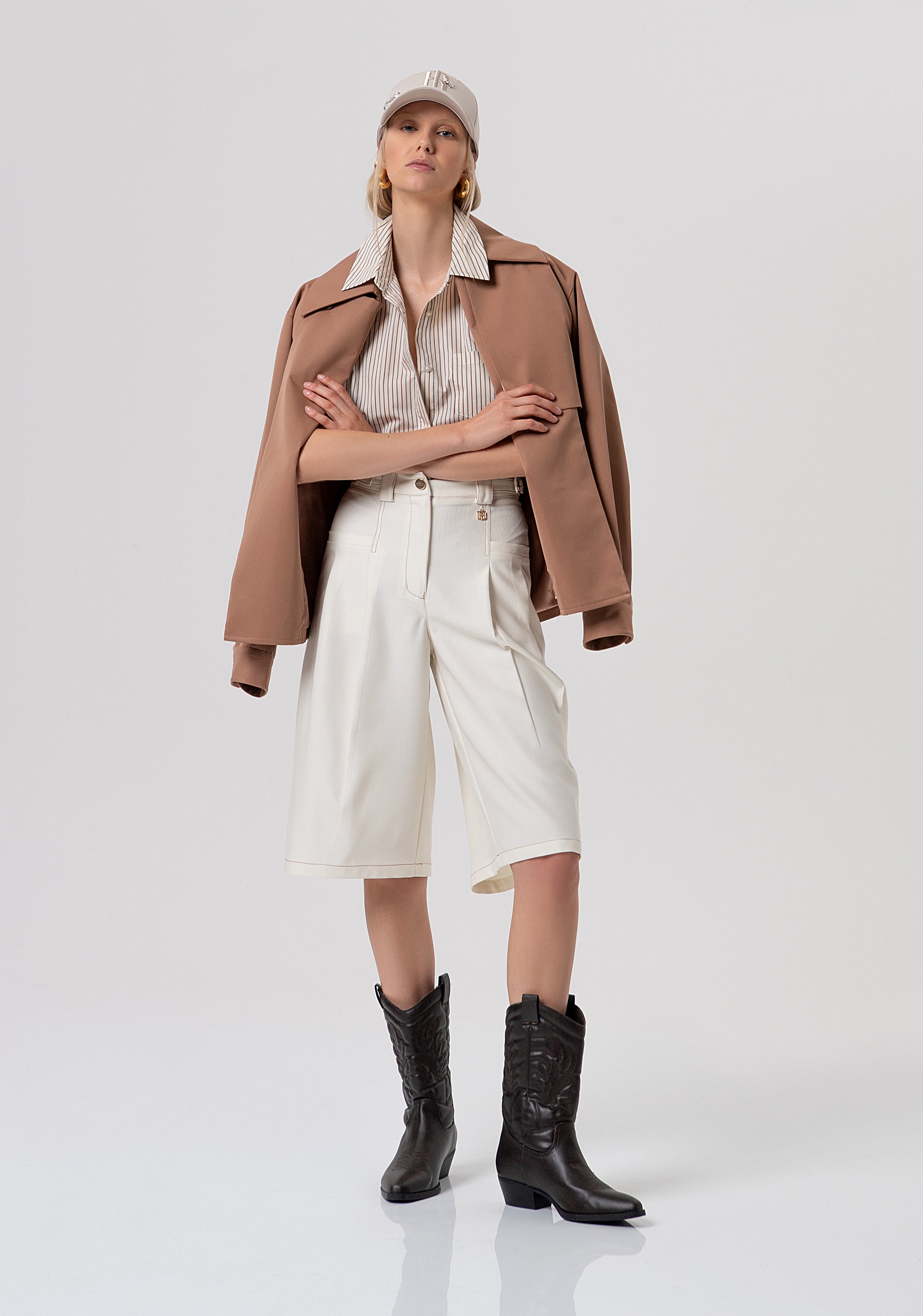 Camicia regular a righe FR26ST6009W513N8-508 Fracomina