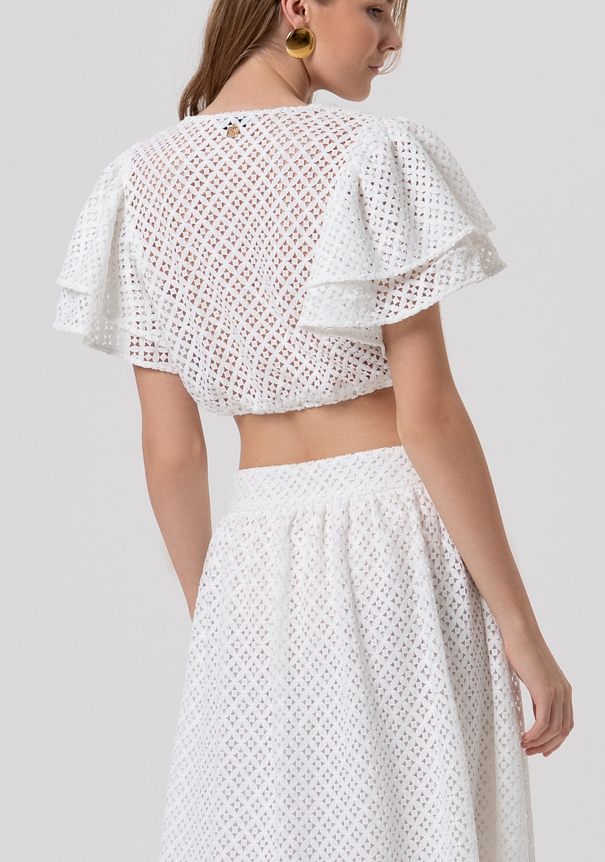 Top cropped in pizzo FR26ST6017W62501-108 Fracomina