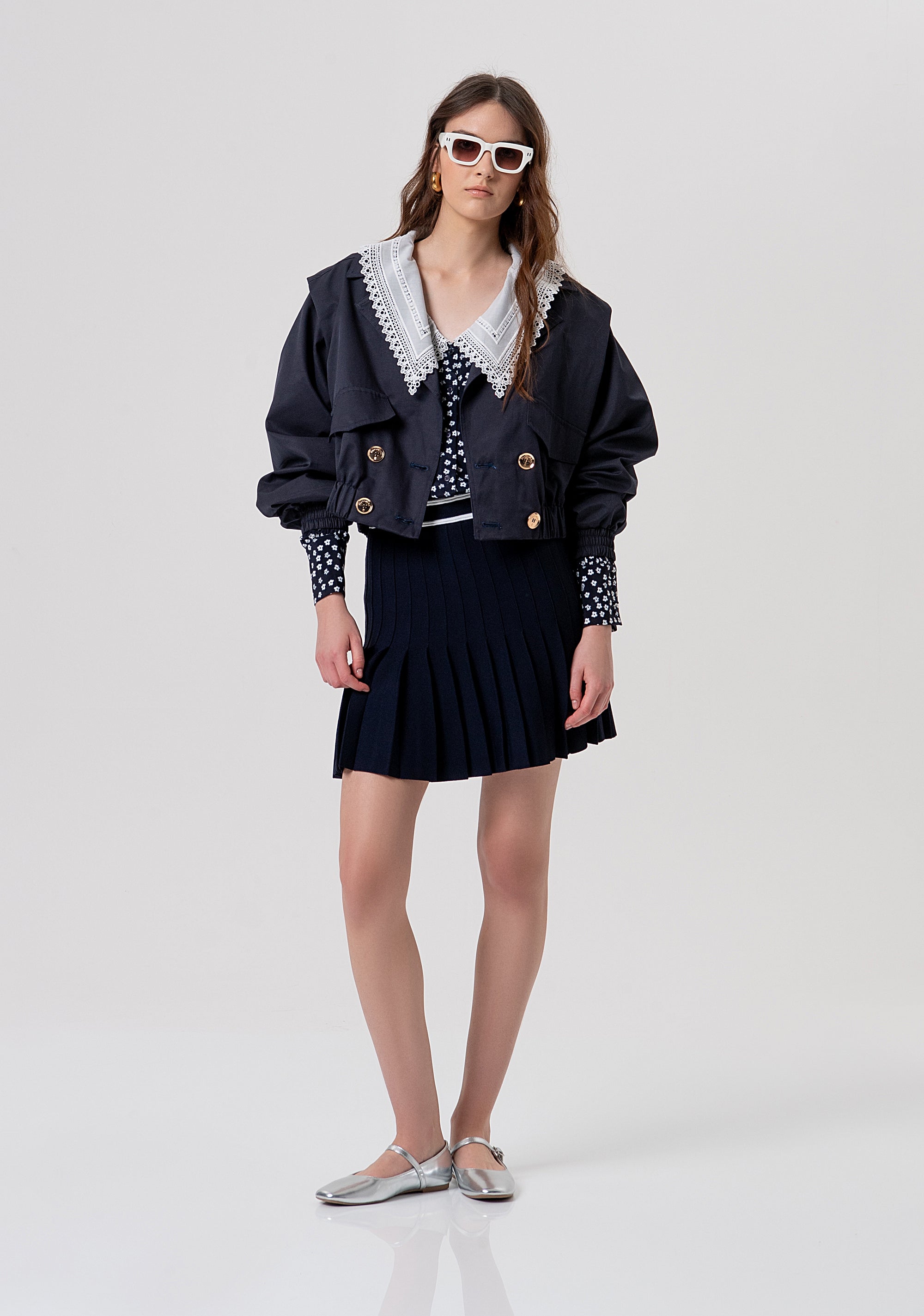 Camicia regular in fantasia floreale FR26ST6037W411T8-270 Fracomina