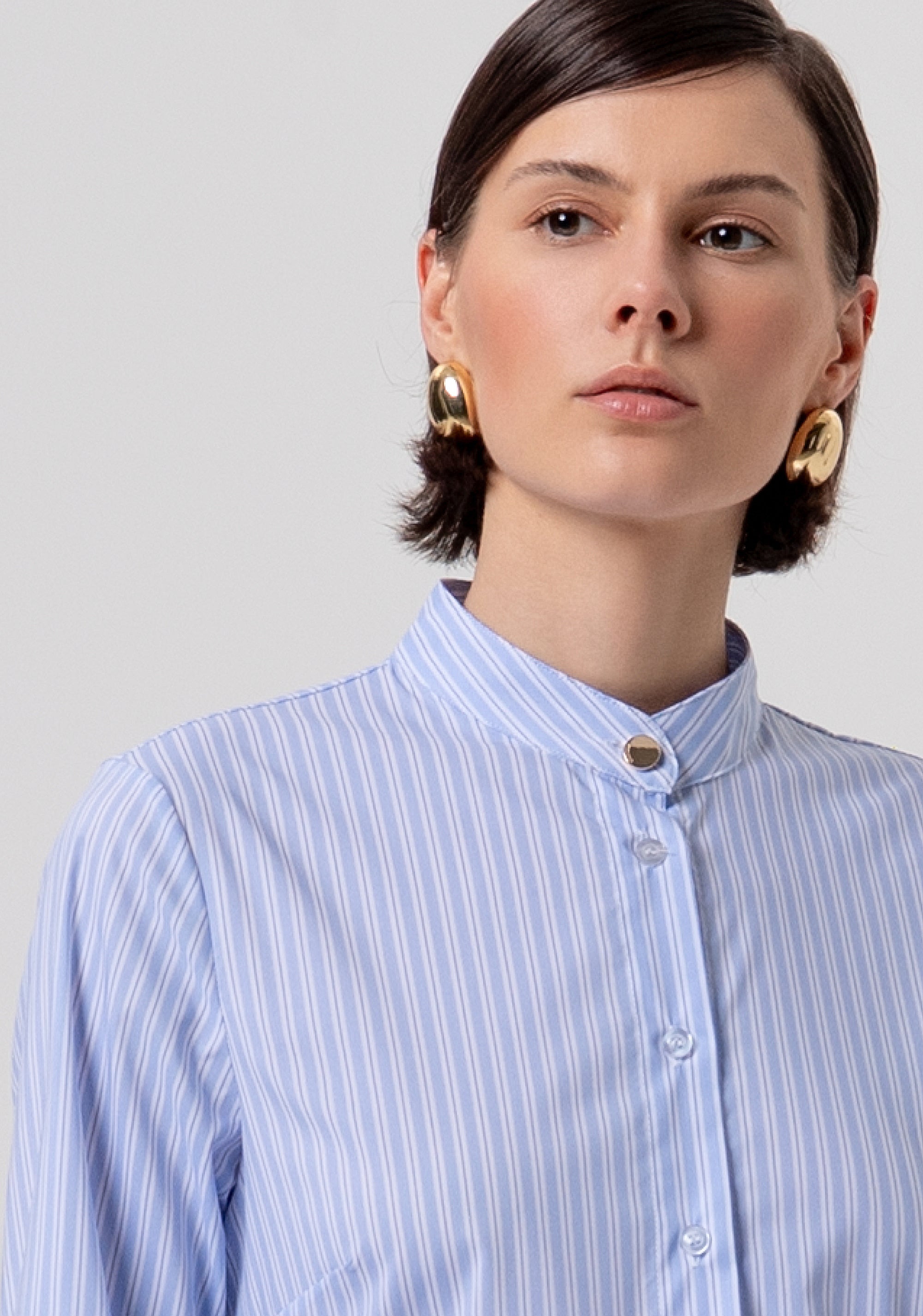 Camicia regular in popeline a righe FR26ST6038W697N8-I24 Fracomina