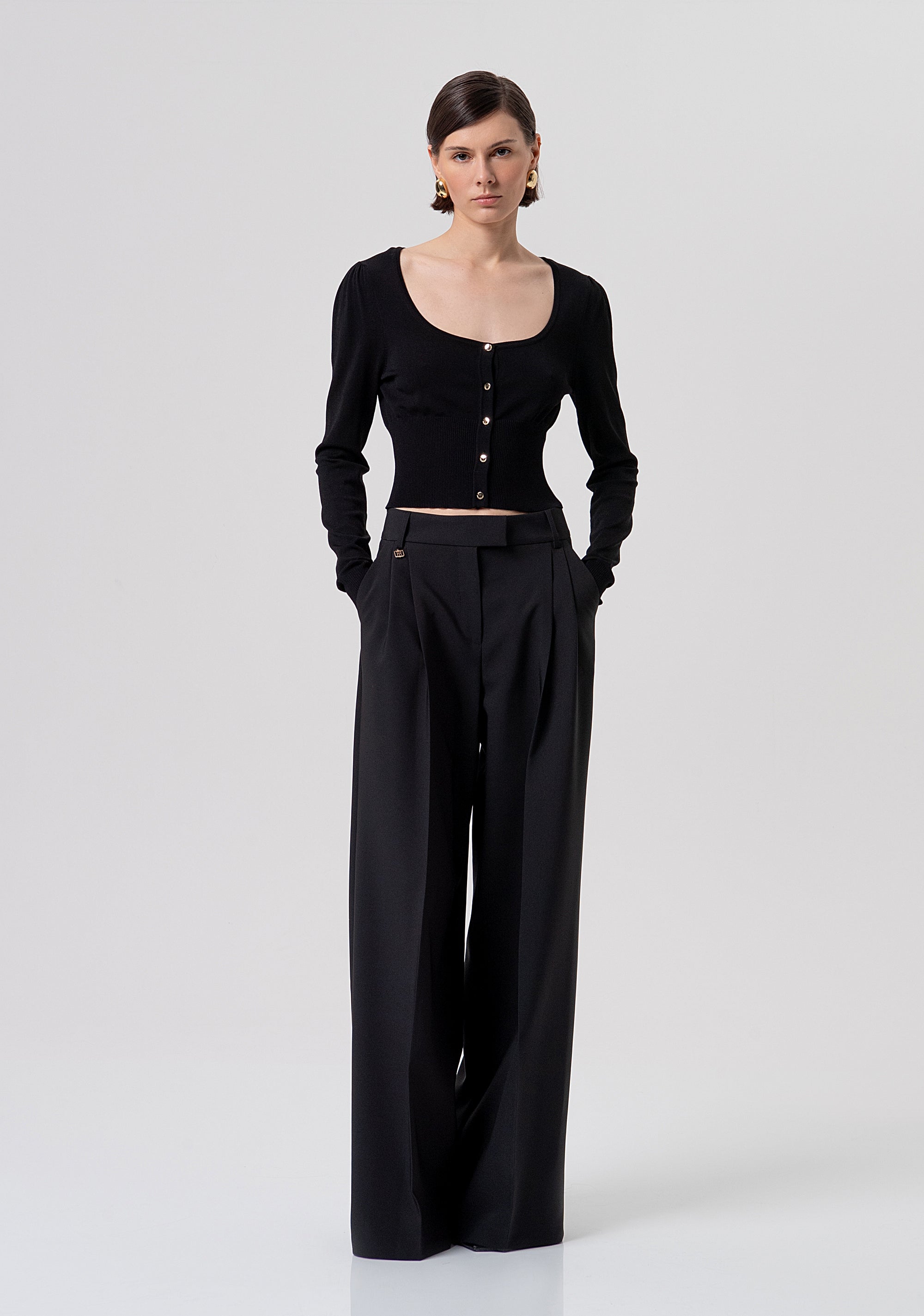 Cardigan cropped slim FR26ST8001K52401-053 Fracomina