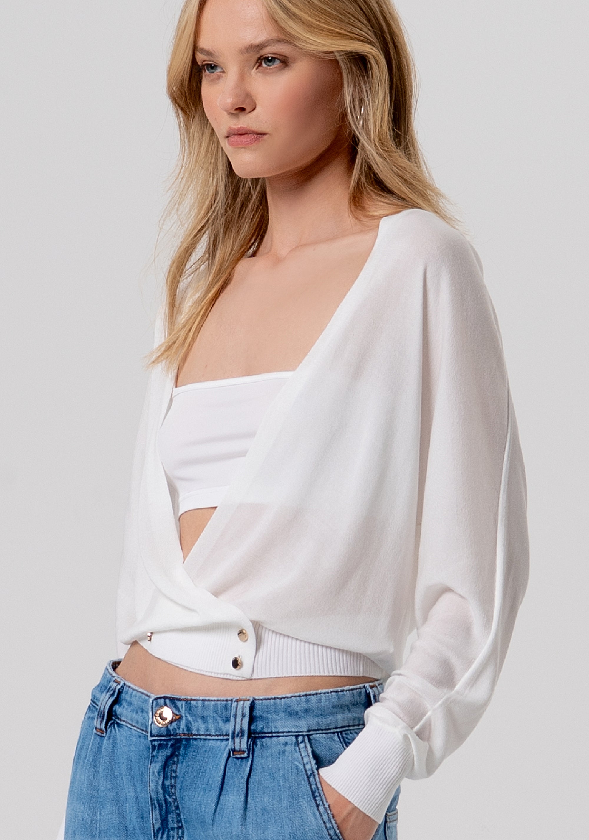 Cardigan over con seta FR26ST8002K54401-108 Fracomina