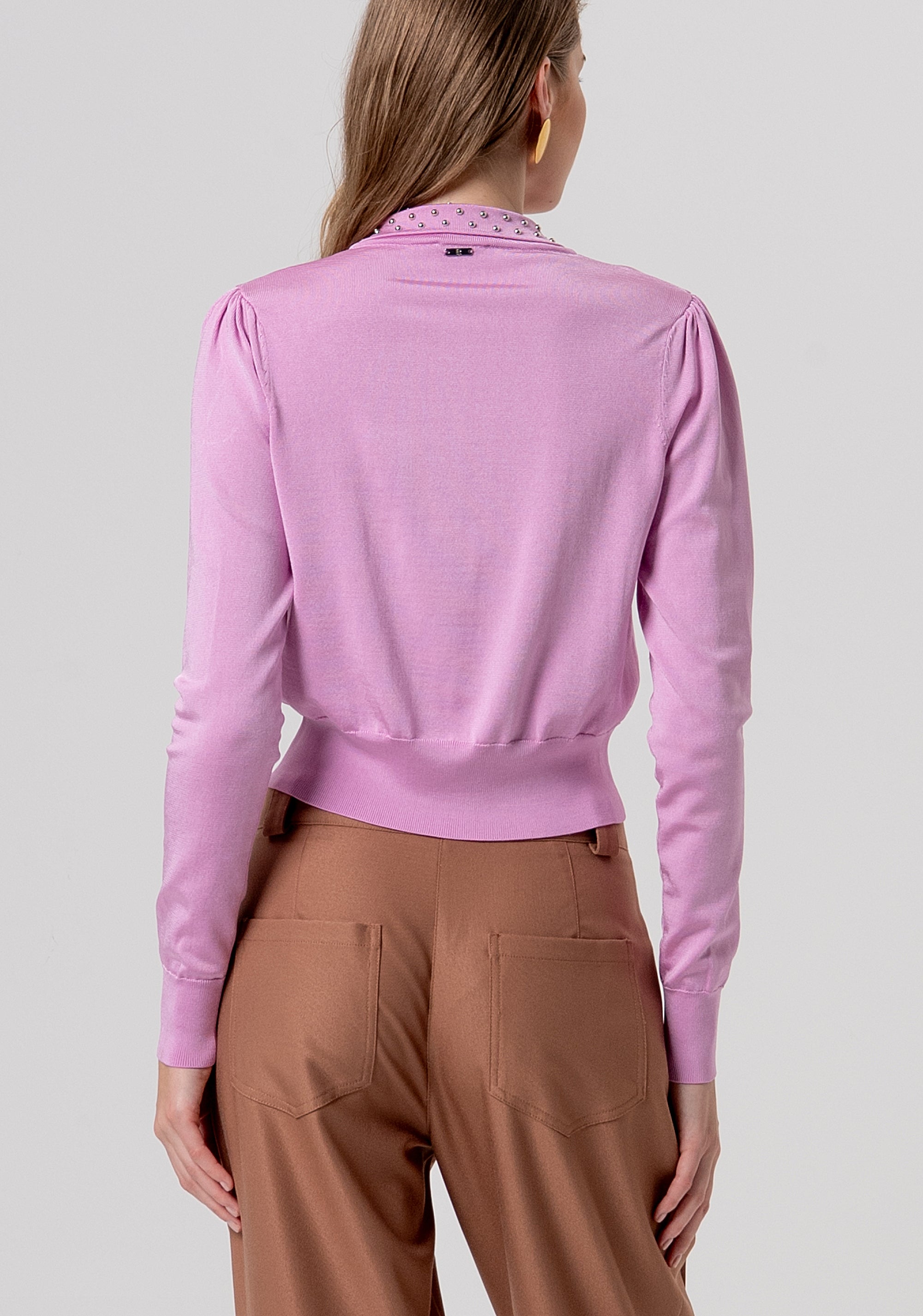 Cardigan regular con scollo con fiocco FR26ST8016K42101-226 Fracomina