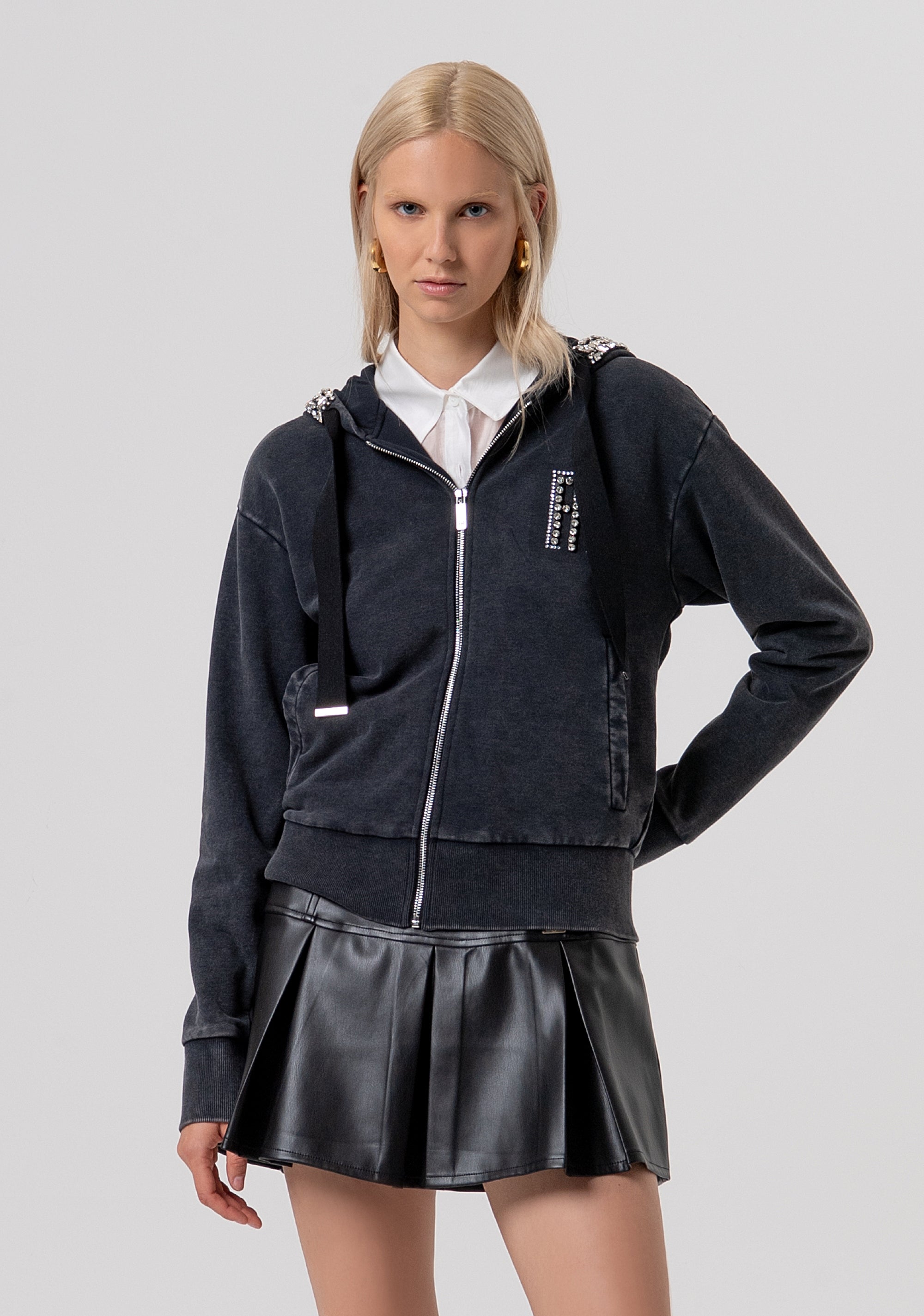 Felpa regular con lavaggio used FR26ST9004F40901-M30 Fracomina